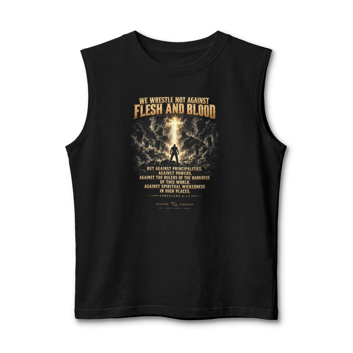 Flesh and Blood Graphic Muscle Tank — Vintage Metal Concert Poster Design
