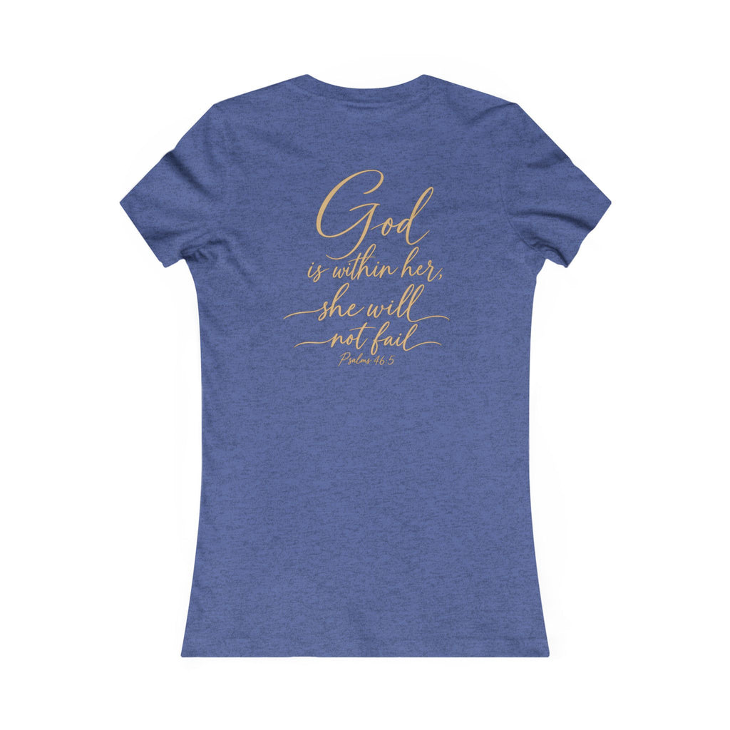 Women's Tee — 'She Shall Not Be Moved' Inspirational Christian Graphic