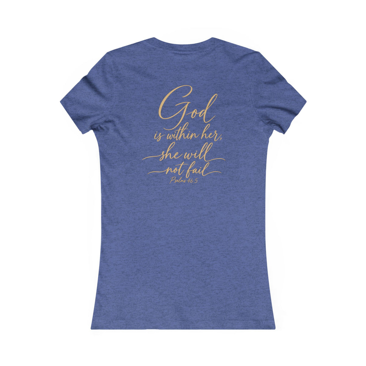 Women's Tee — 'She Shall Not Be Moved' Inspirational Christian Graphic