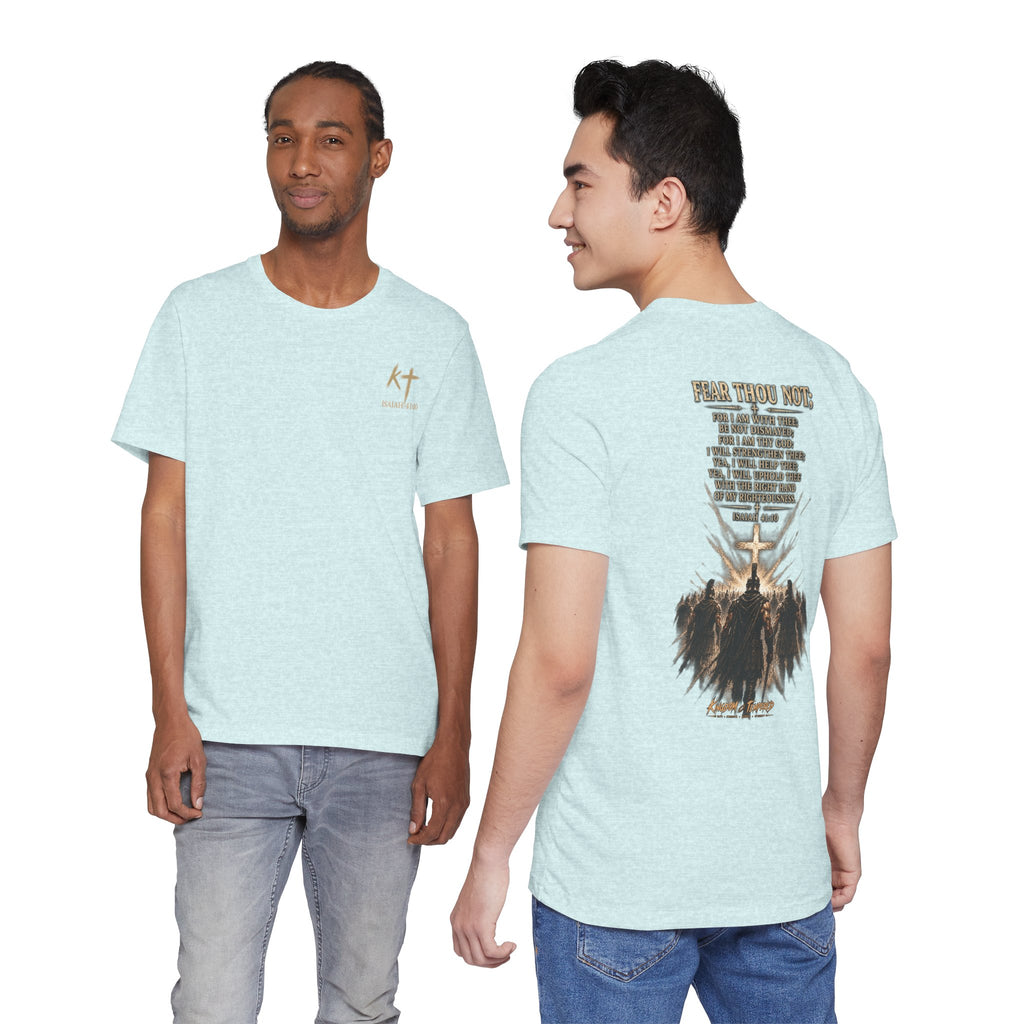 Christian Cross Tee — "Fear Thou Not" Inspirational Graphic T-Shirt