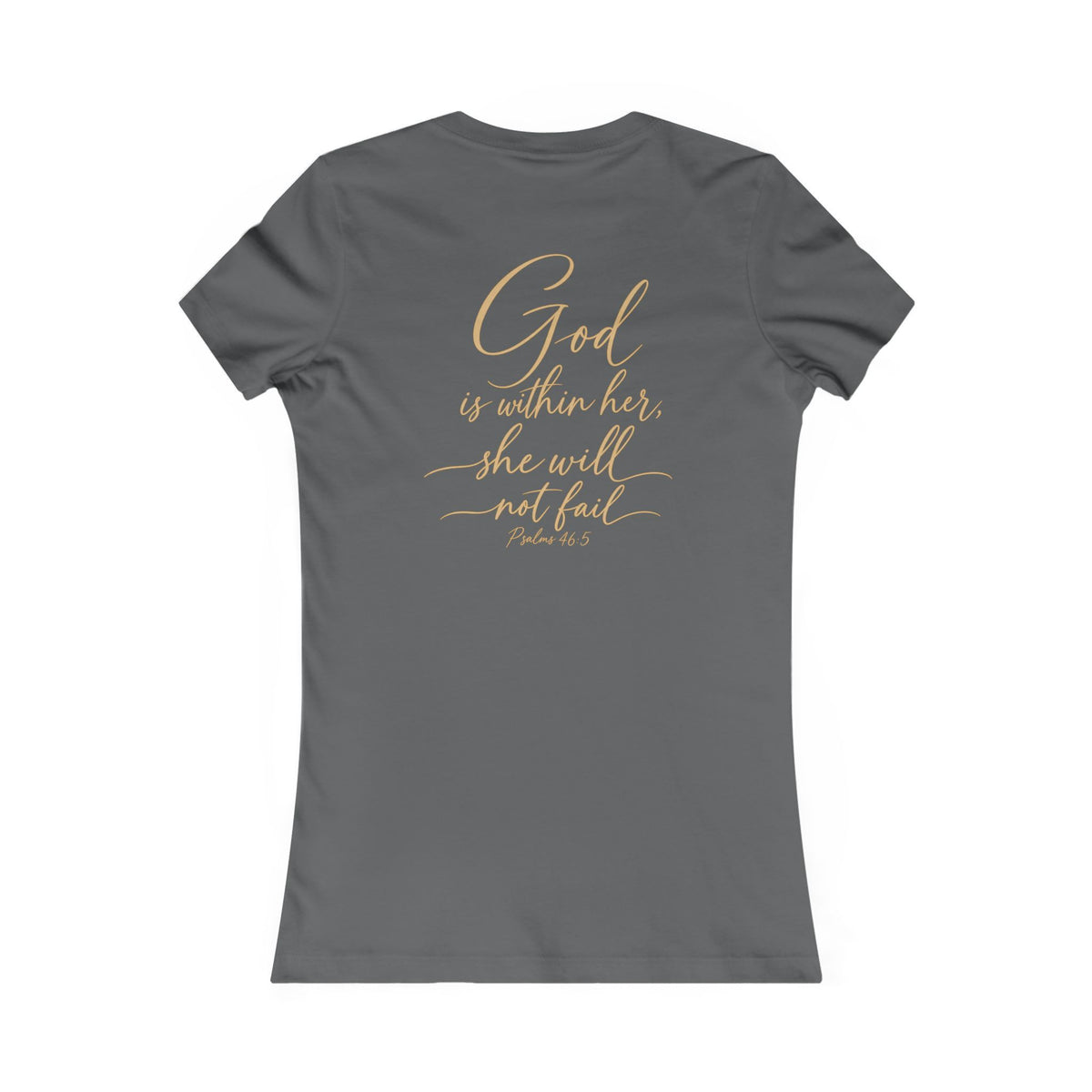 Women's Tee — 'She Shall Not Be Moved' Inspirational Christian Graphic