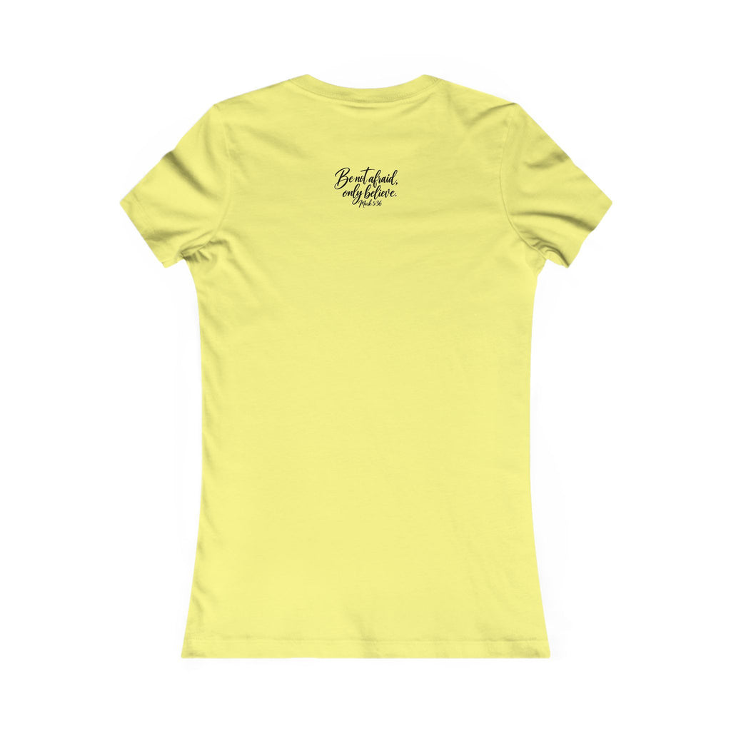 Faith Over Fear Women's Tee Black Lettering— Inspirational Christian Shirt