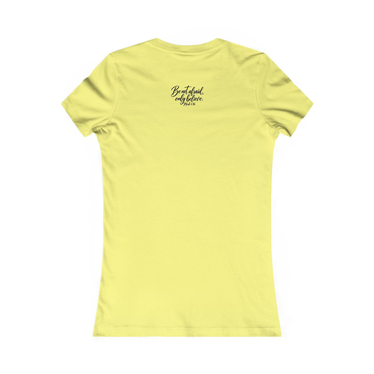Faith Over Fear Women's Tee Black Lettering— Inspirational Christian Shirt
