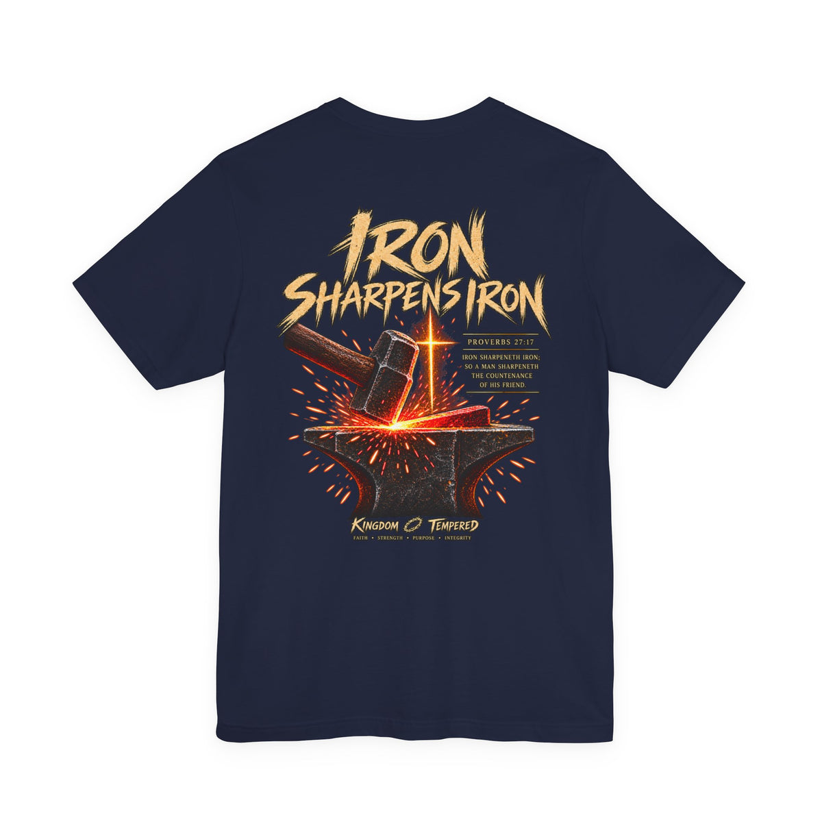 Iron Sharpens Iron Tee — Forging Faith Graphic T-Shirt