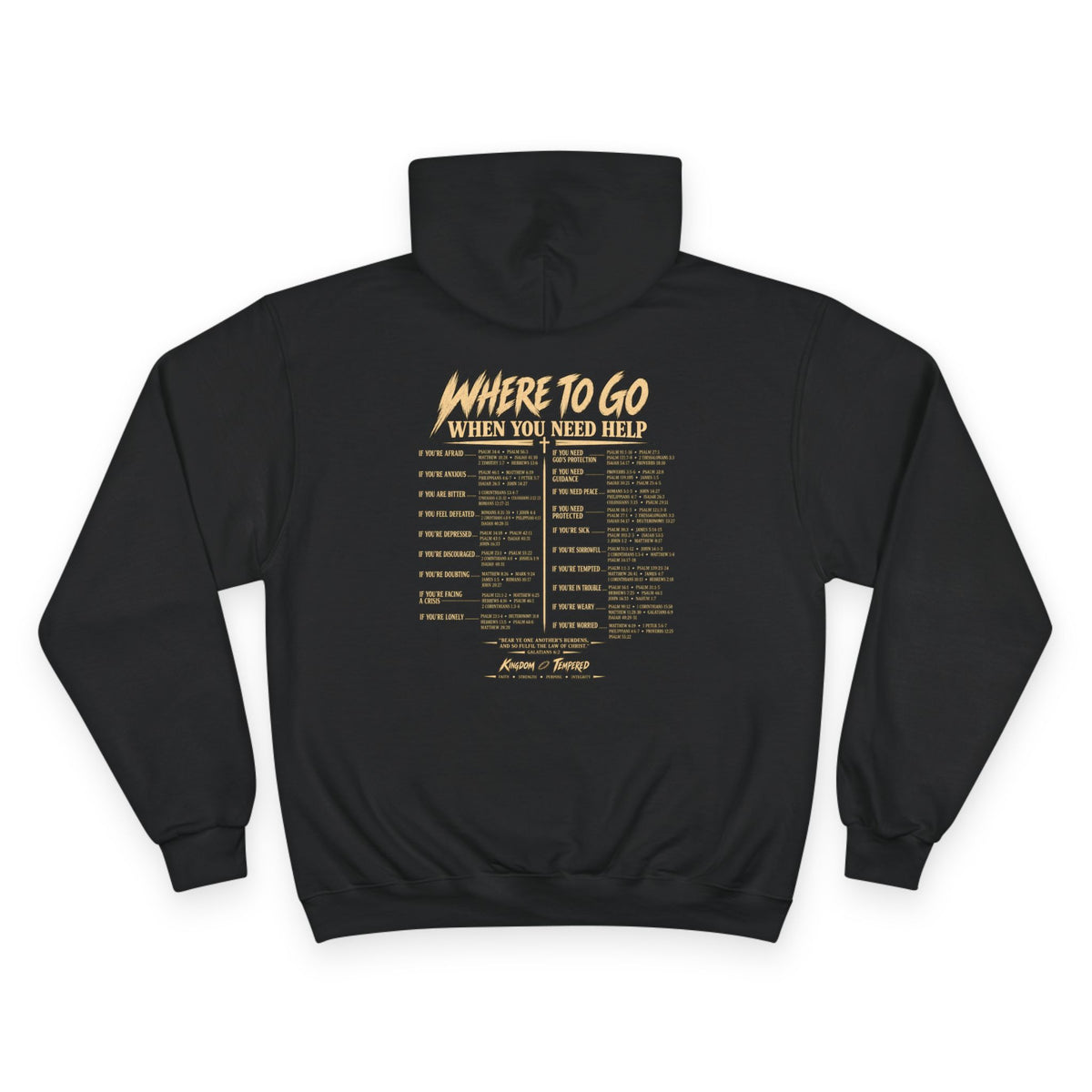 Champion Hoodie — 'Where To Go' Tour-Style Crewneck Hoodie (White)