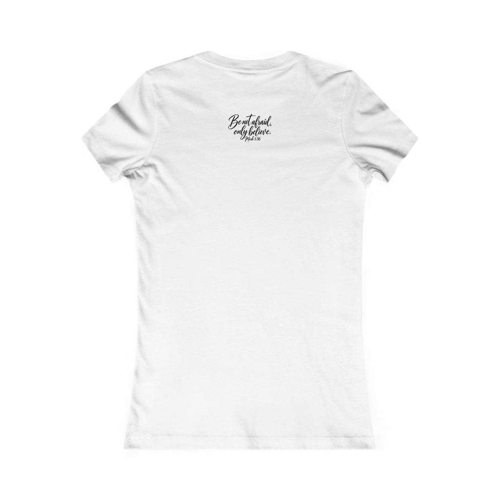 Faith Over Fear Women's Tee Black Lettering— Inspirational Christian Shirt
