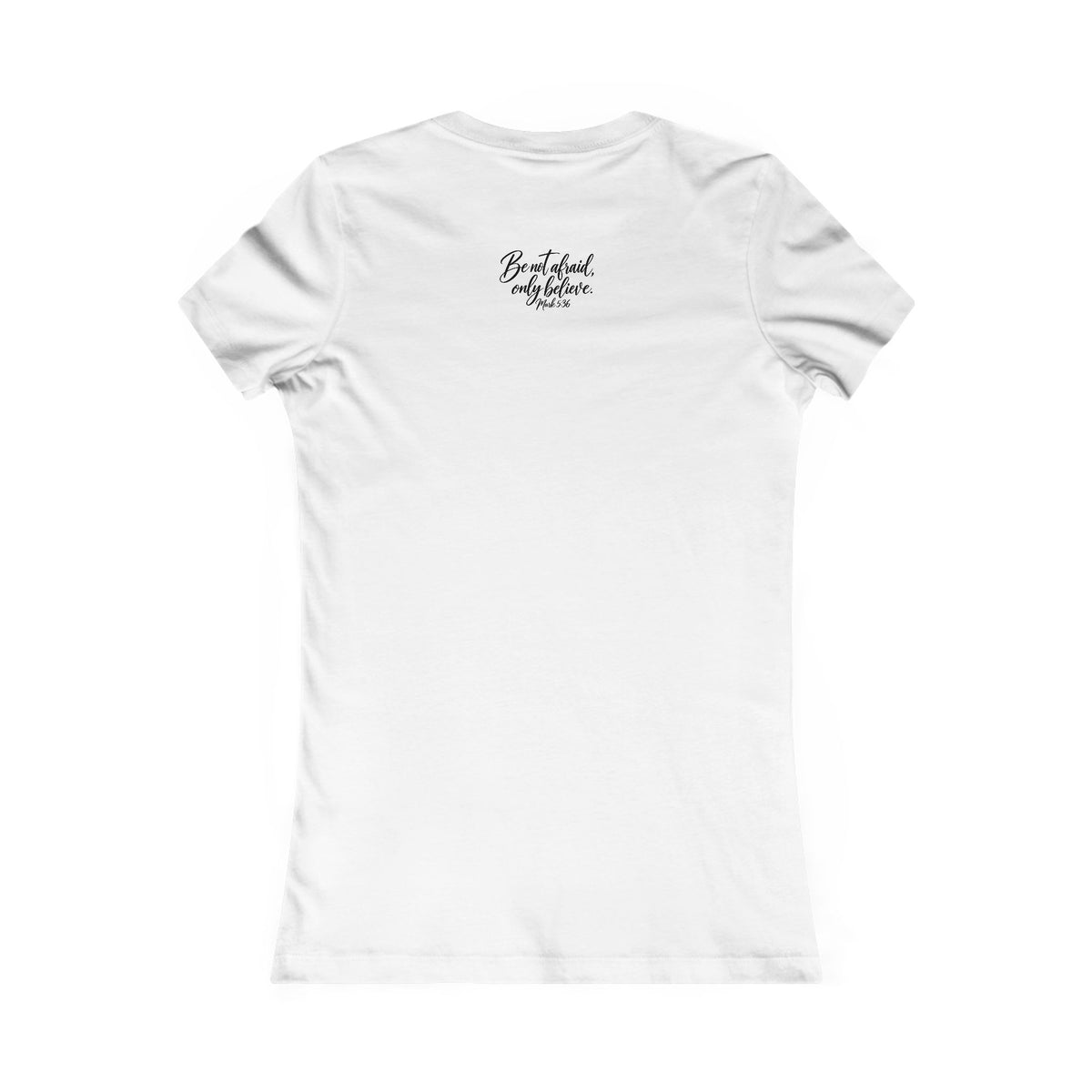 Faith Over Fear Women's Tee Black Lettering— Inspirational Christian Shirt
