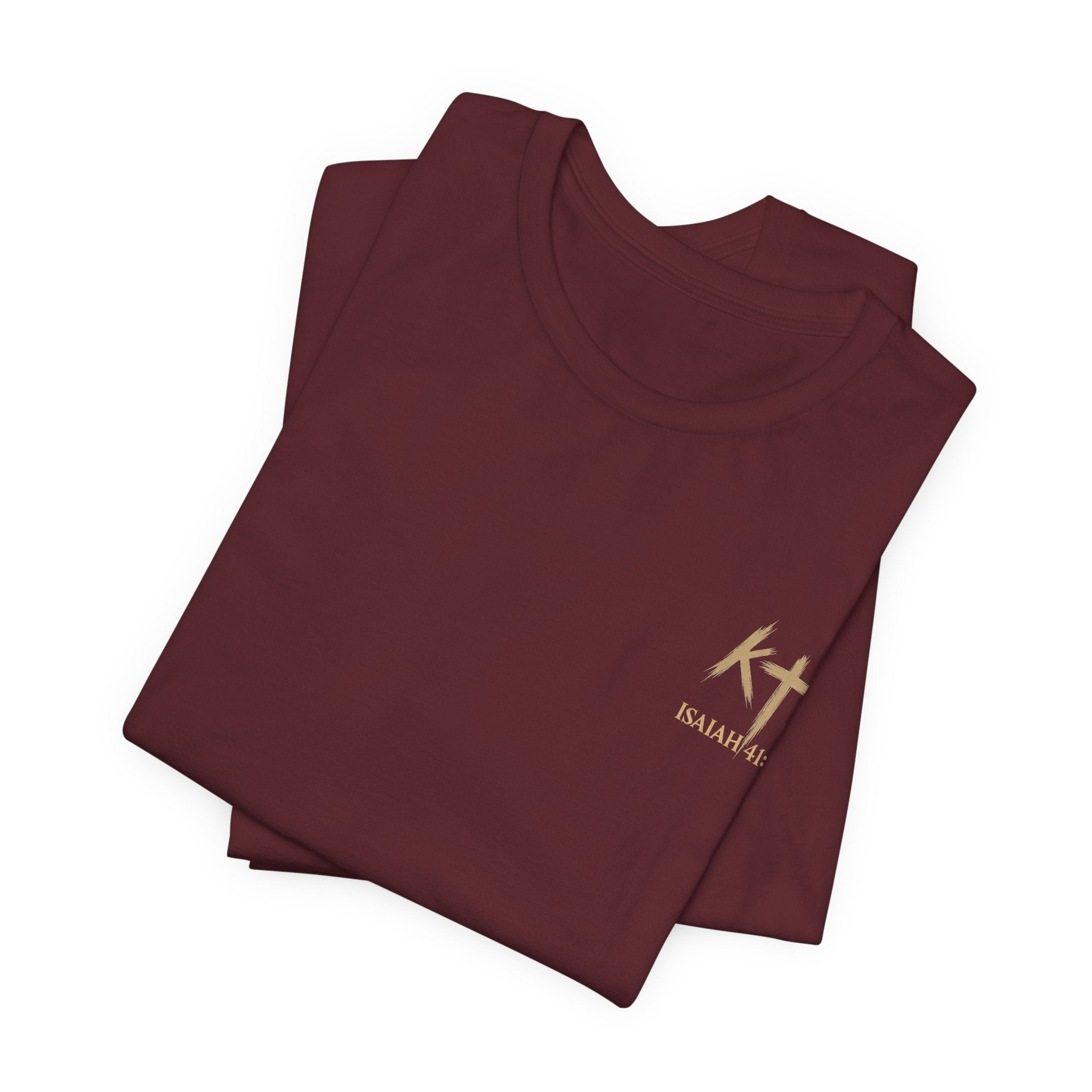 Christian Cross Tee — "Fear Thou Not" Inspirational Graphic T-Shirt