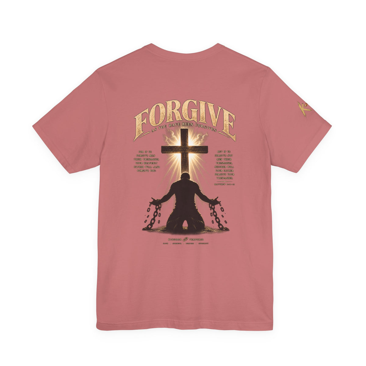 Forgive Cross Graphic Tee — Christian Faith Inspirational T‑Shirt