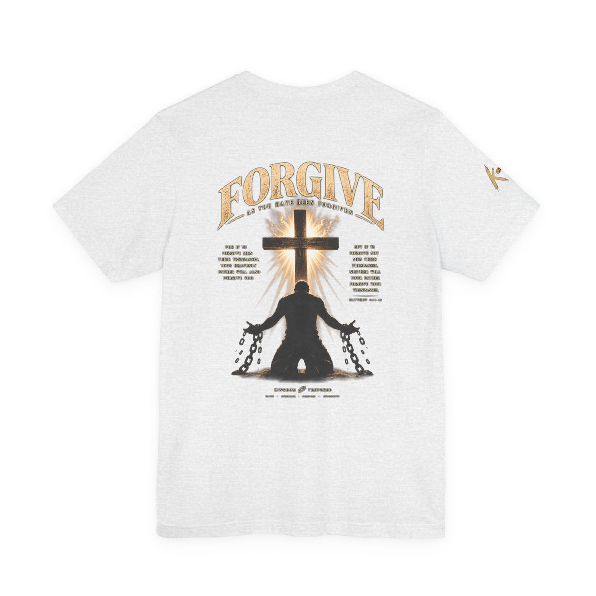 Forgive Cross Graphic Tee — Christian Faith Inspirational T‑Shirt