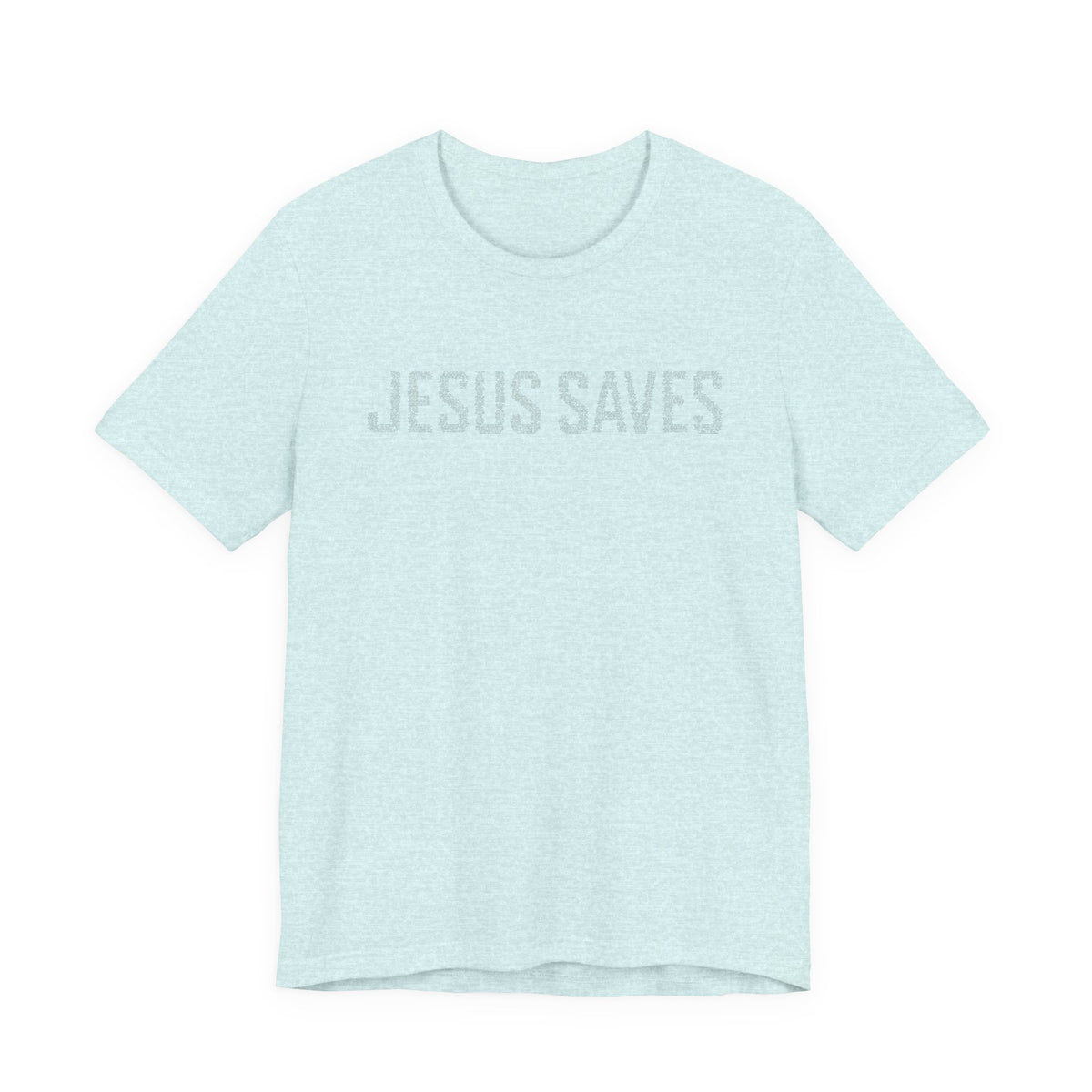 Jesus Saves written in scripture — Minimal Faith T-Shirt