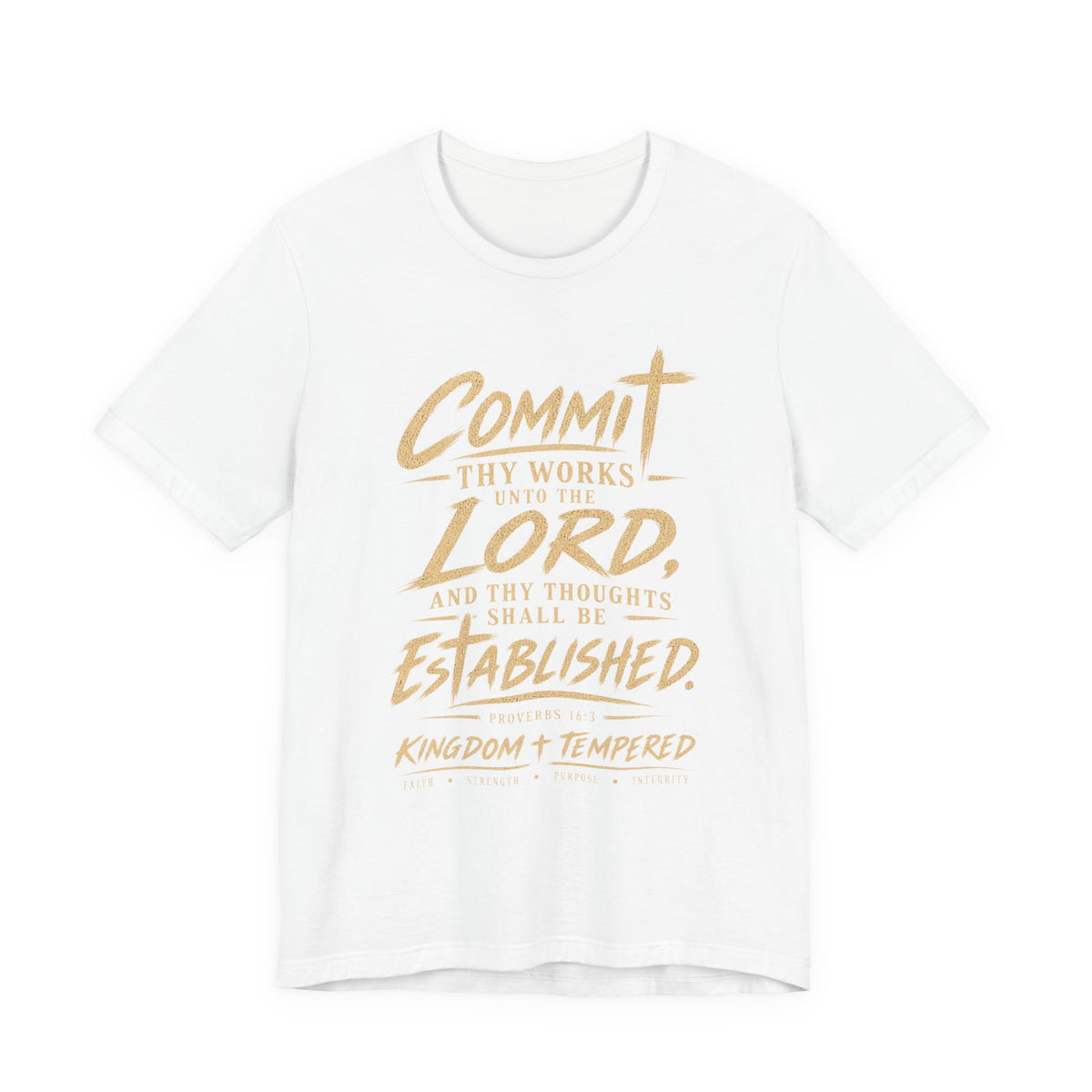 Faith Graphic Tee — "Commit Thy Works Unto the Lord" Inspirational Christian T‑Shirt