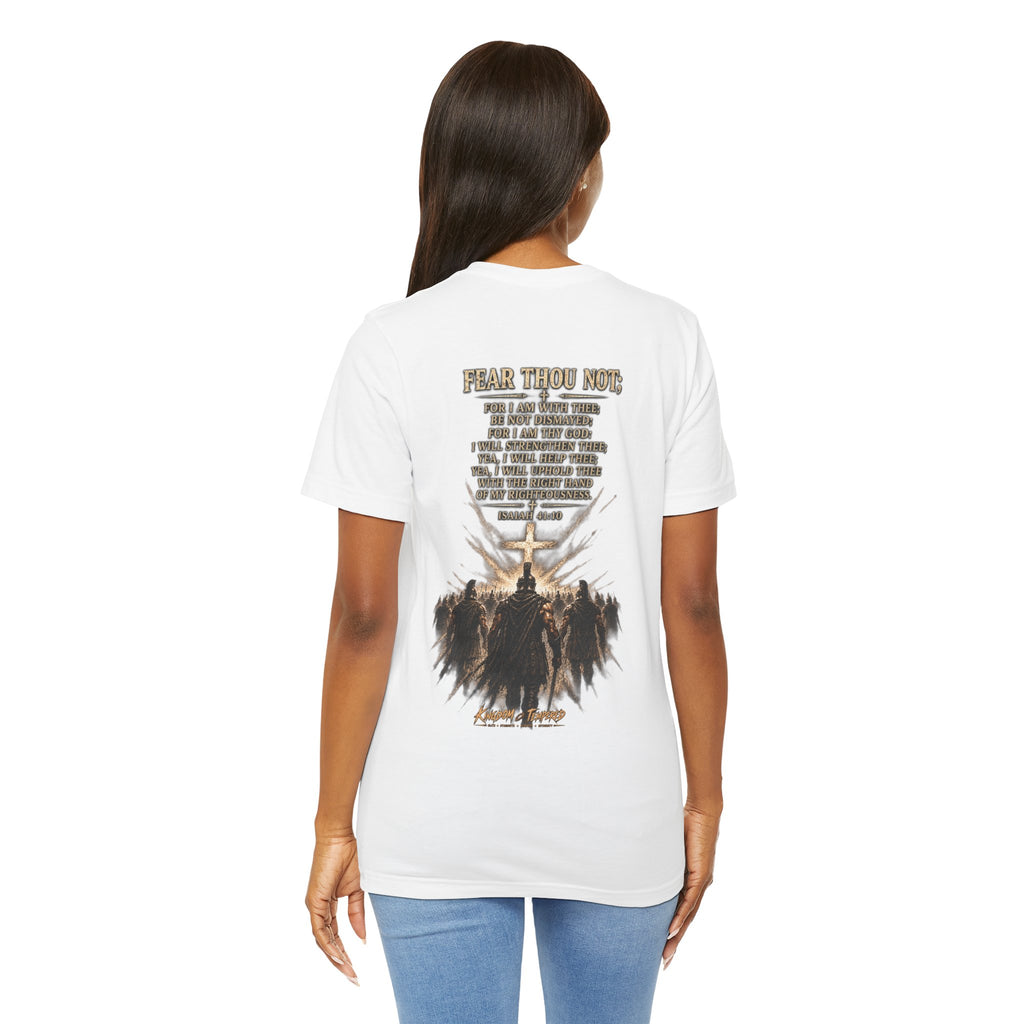 Christian Cross Tee — "Fear Thou Not" Inspirational Graphic T-Shirt