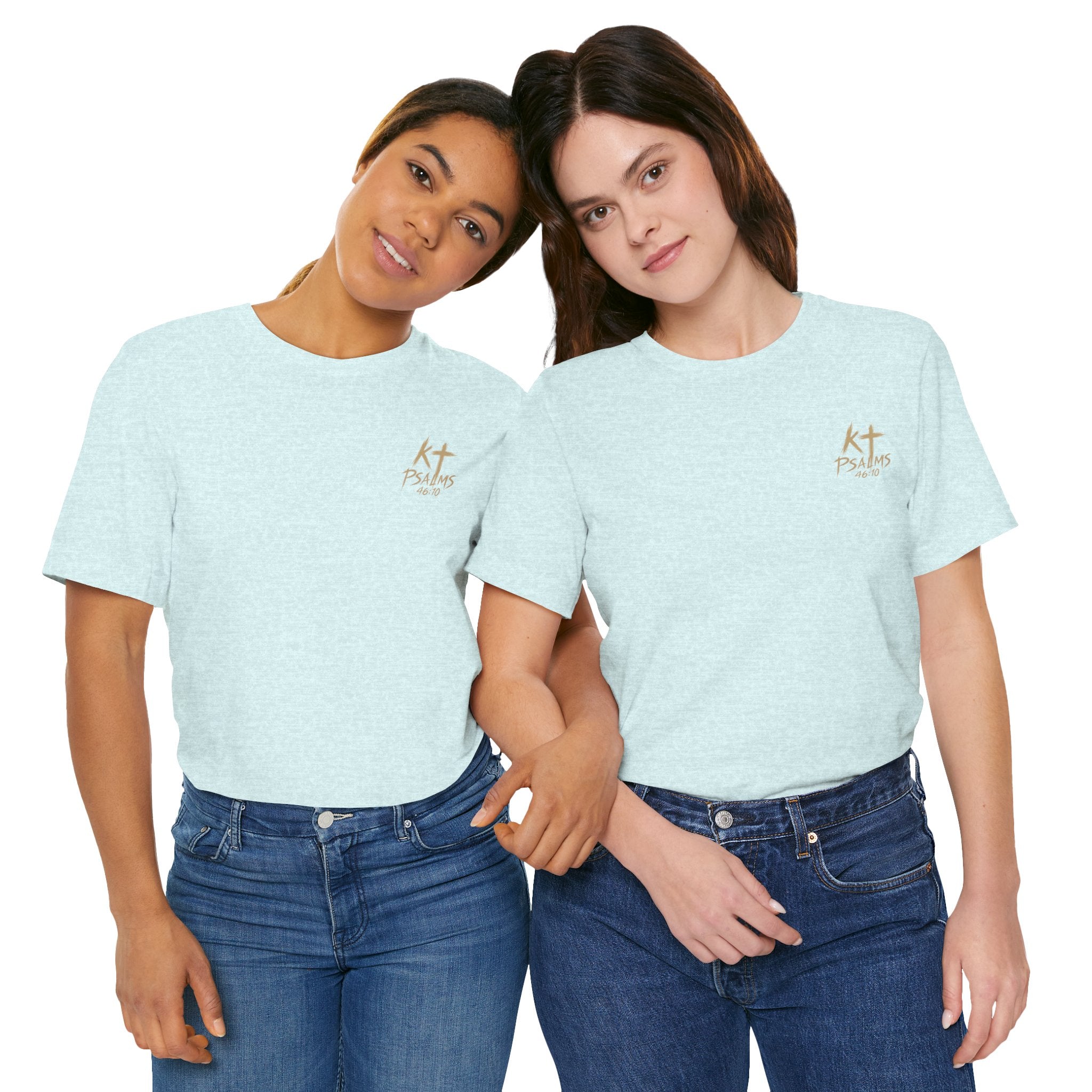 Be Still and Know Tee — Floral Christian Scripture T‑Shirt (Psalm 46:10)