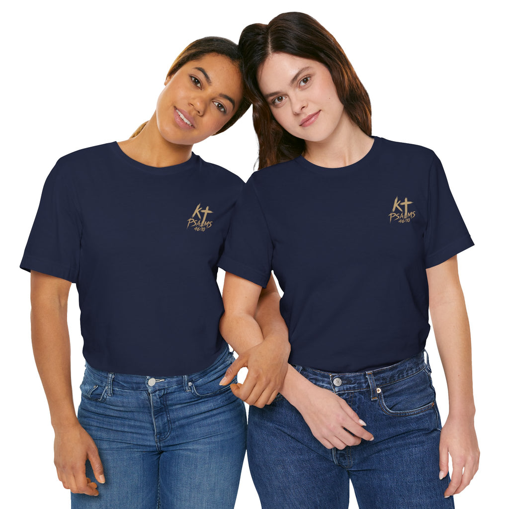 Be Still and Know Tee — Floral Christian Scripture T‑Shirt (Psalm 46:10)