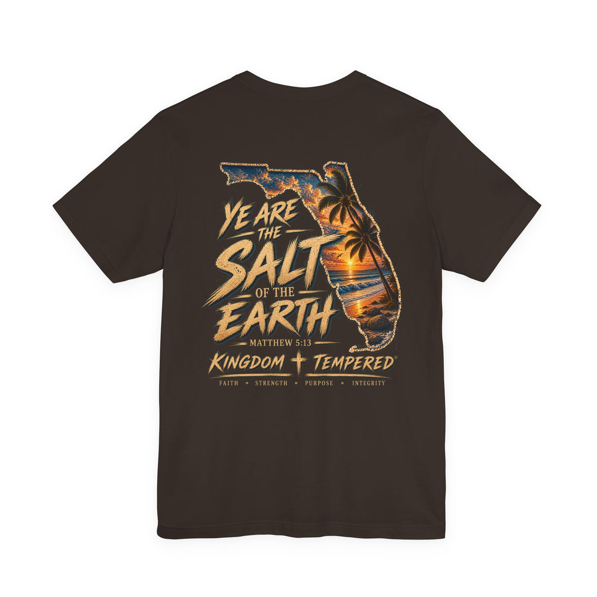 Florida Sunset 'Salt of the Earth' Tee — Matthew 5:13 Christian Beach T‑Shirt