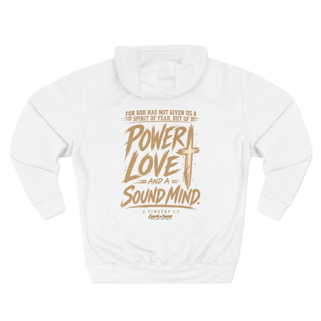Power, Love & Sound Mind Hoodie – Christian Faith Verse Fleece Hoodie
