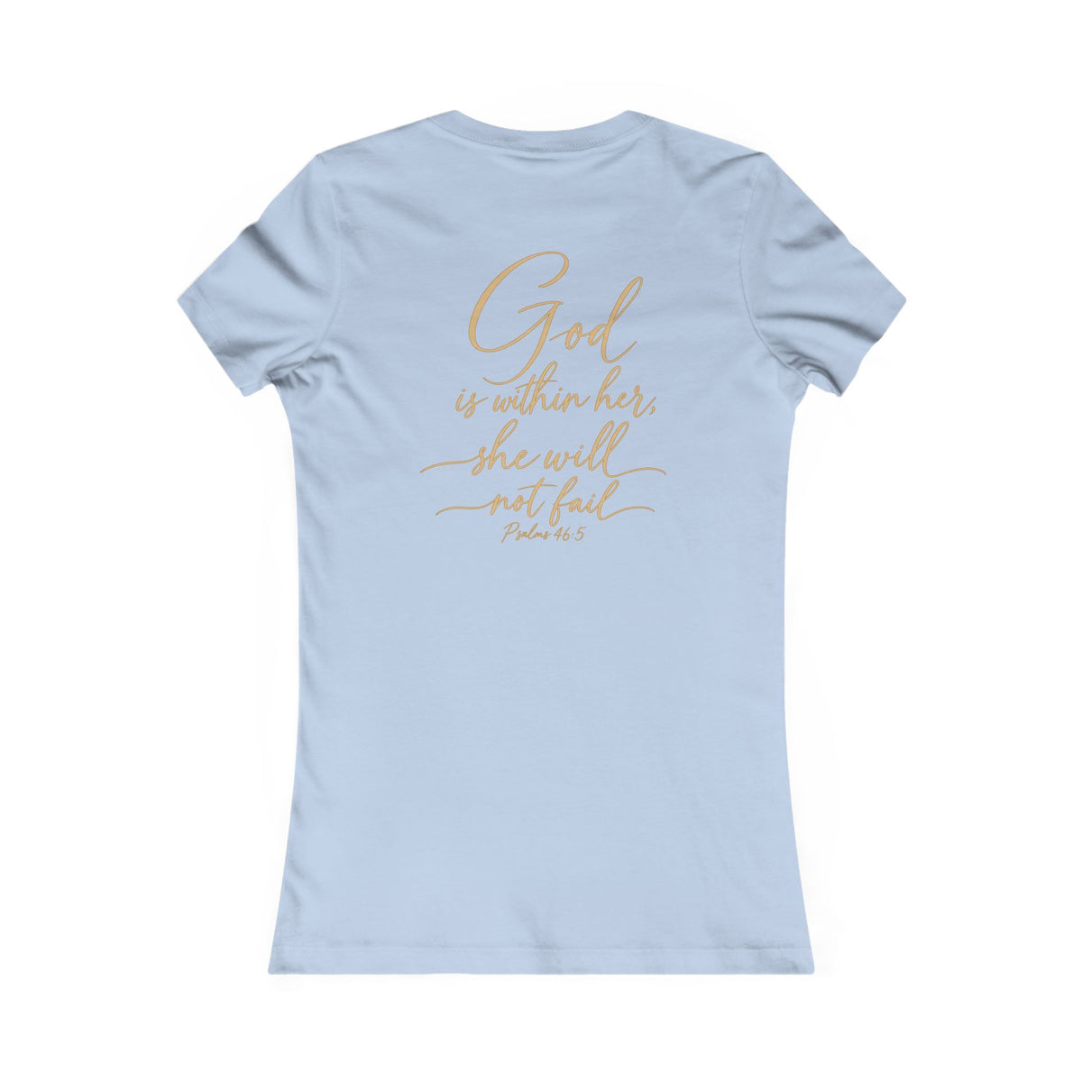 Women's Tee — 'She Shall Not Be Moved' Inspirational Christian Graphic