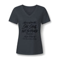 V-Neck Tee — "She Shall Not Be Moved" Inspirational Christian Scripture Shirt