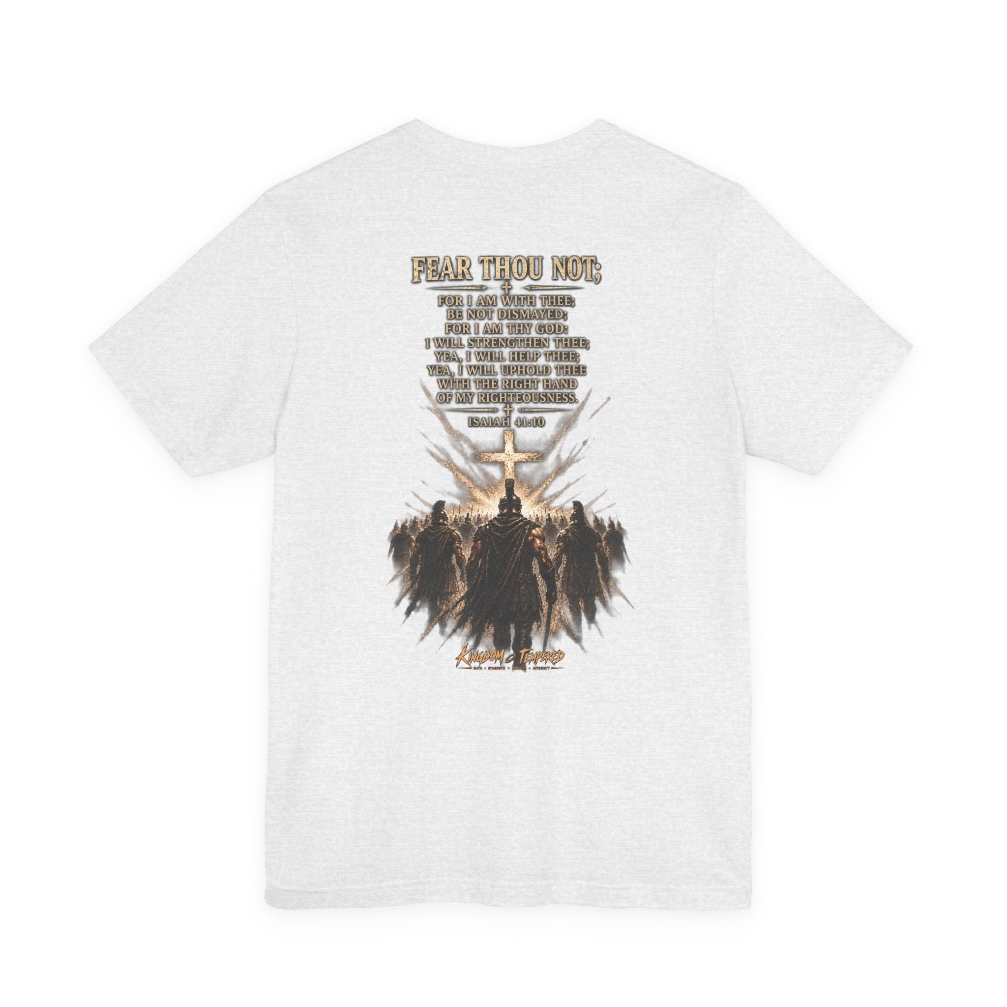 Christian Cross Tee — "Fear Thou Not" Inspirational Graphic T-Shirt