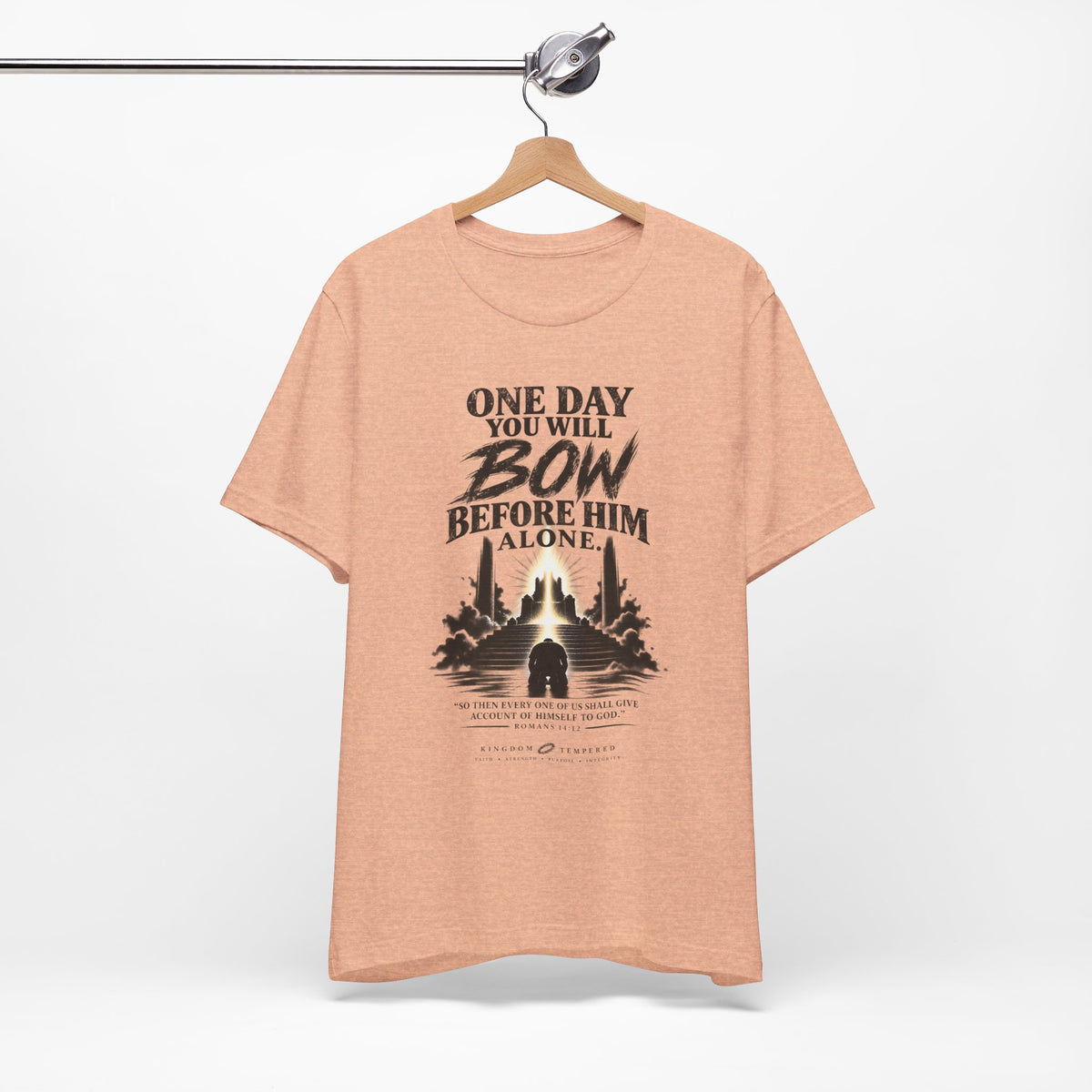 Religious Graphic Tee — "One Day You Will Bow Before Him Alone" Christian Faith T‑Shirt