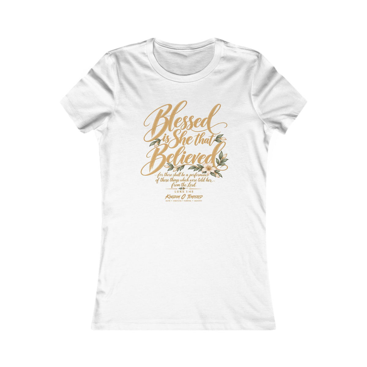 Blessed Are Those Who Believe Women's Tee — Faith-Based Inspirational Christian Shirt