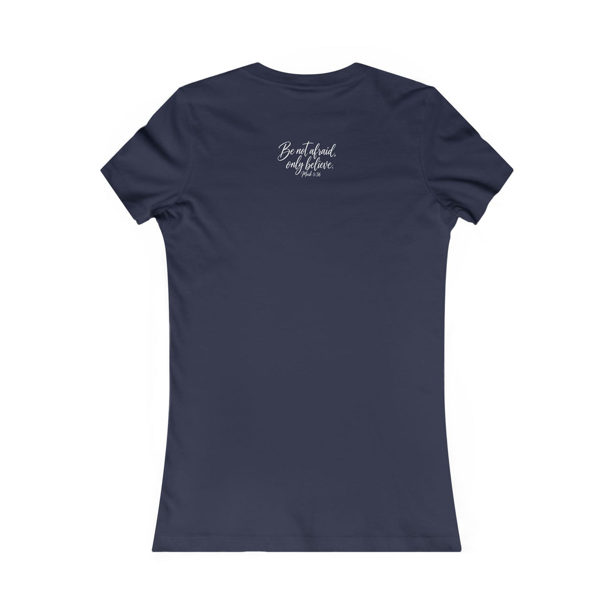 Faith Over Fear Women’s Tee White Wording– Inspirational Christian Graphic T-Shirt