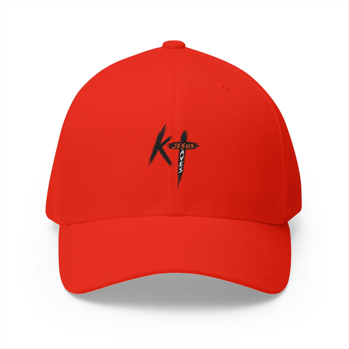 Embroidered 'KT' Cross Logo Cap — Structured Closed-Back Baseball Hat