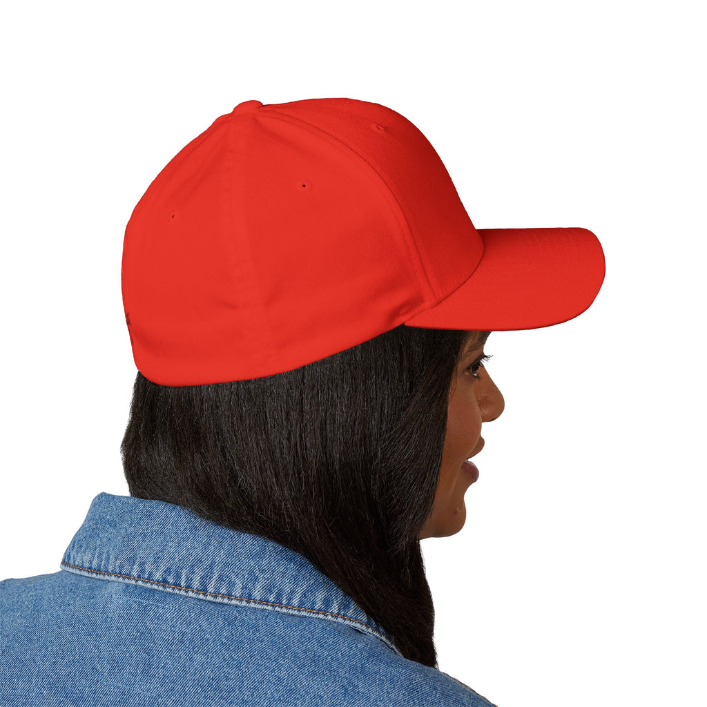 Embroidered Faith Cross Cap — 'Faith Over Fear' Closed-Back Baseball Hat