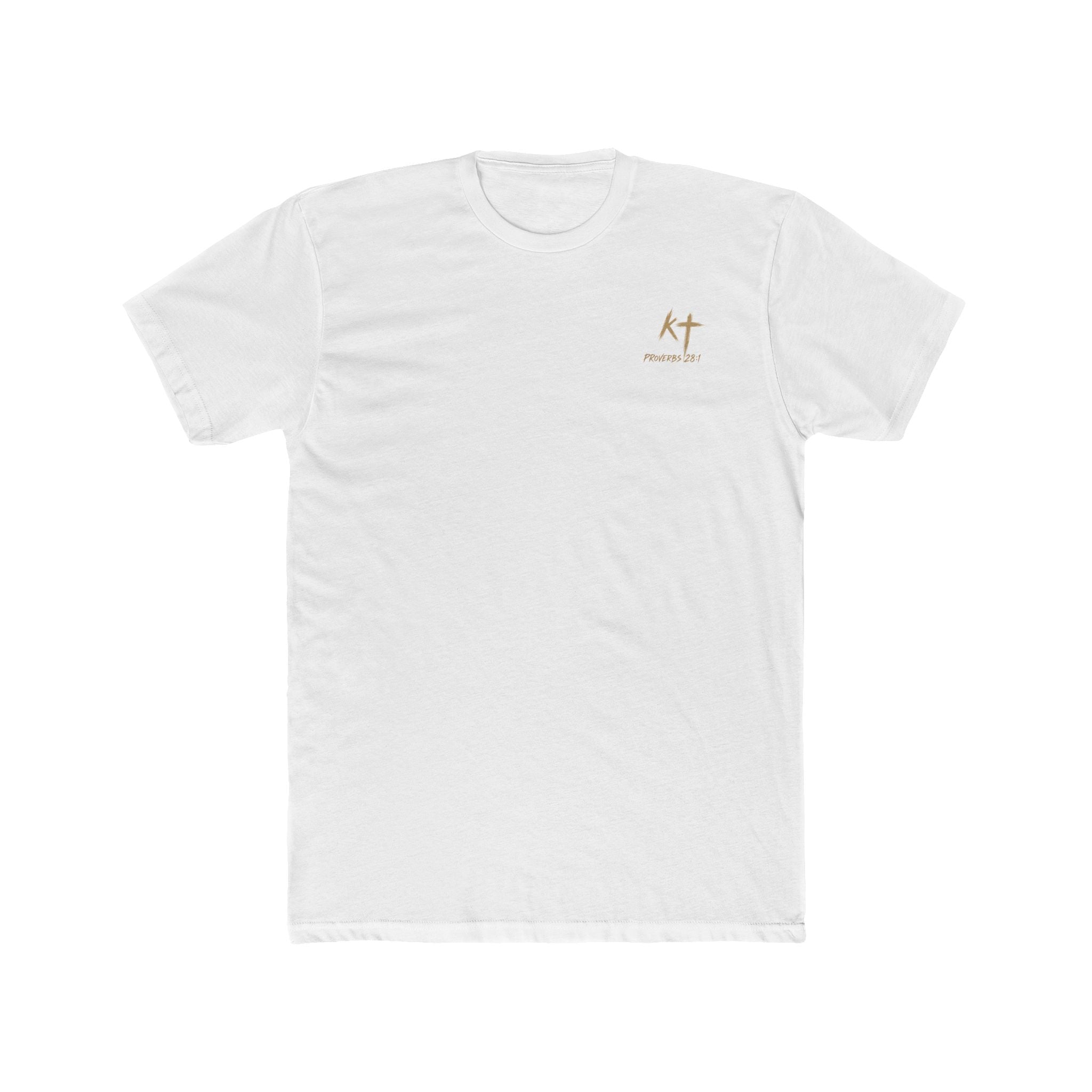 Lion Graphic Tee — "Bold as a Lion" Inspirational Christian Tee (Kingdom-Tempered) — Proverbs 28:1