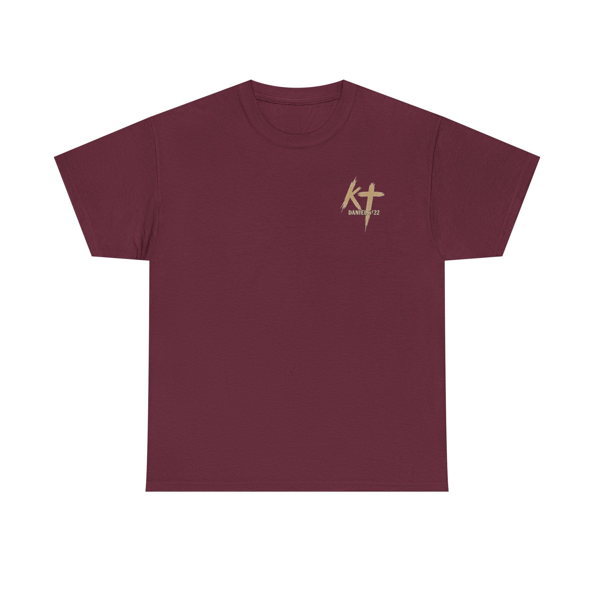 Pray With Faith Tee — Lion & Cross Christian Graphic T-Shirt