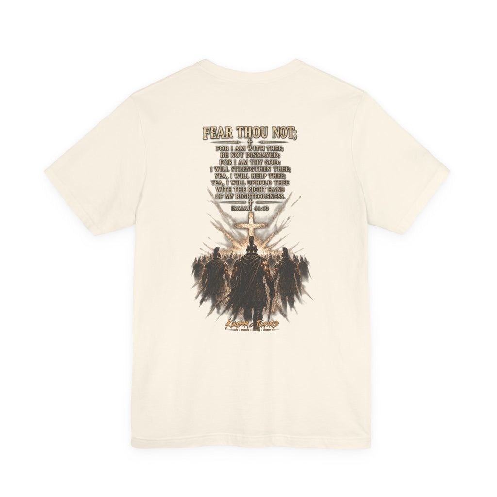 Christian Cross Tee — "Fear Thou Not" Inspirational Graphic T-Shirt
