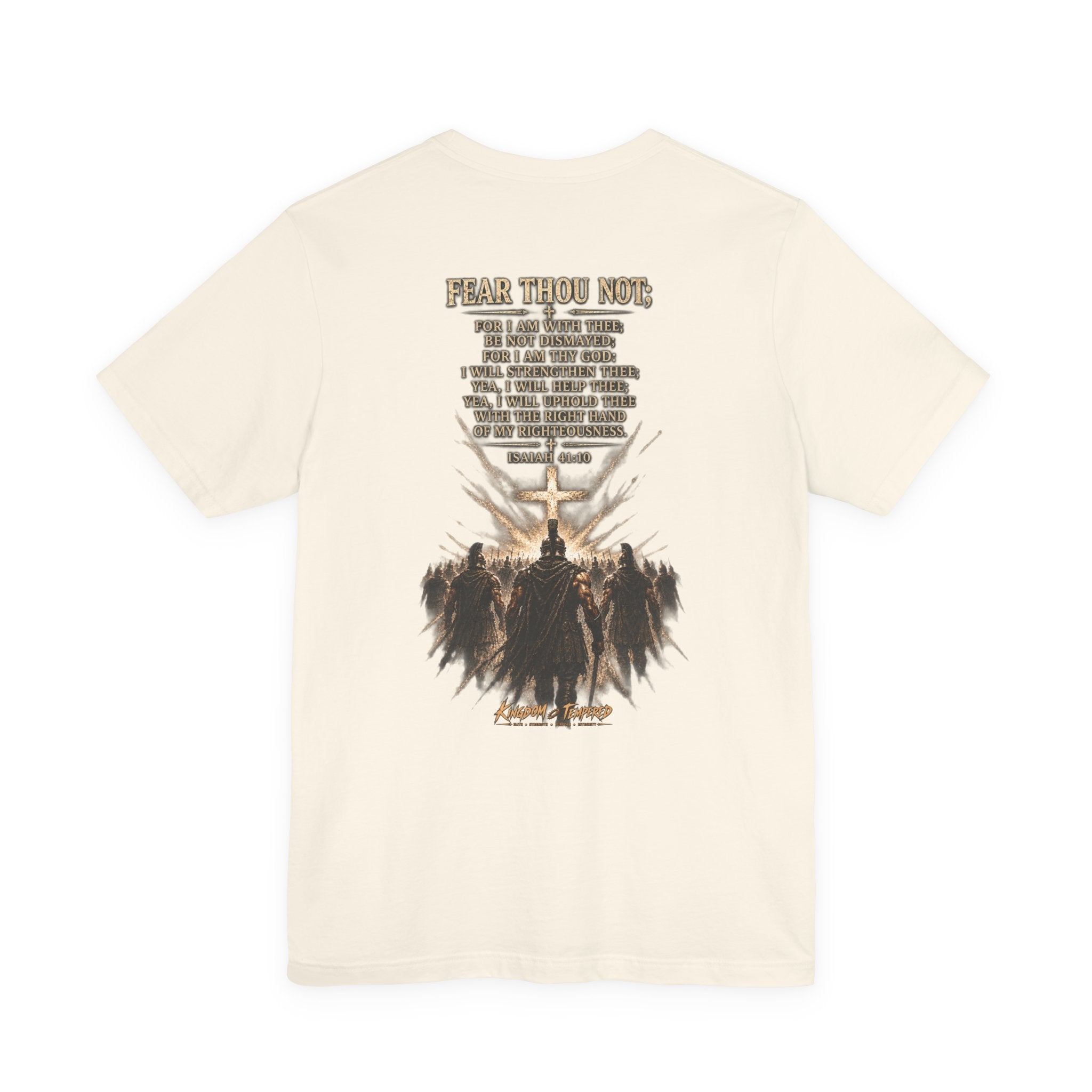 Christian Cross Tee — "Fear Thou Not" Inspirational Graphic T-Shirt