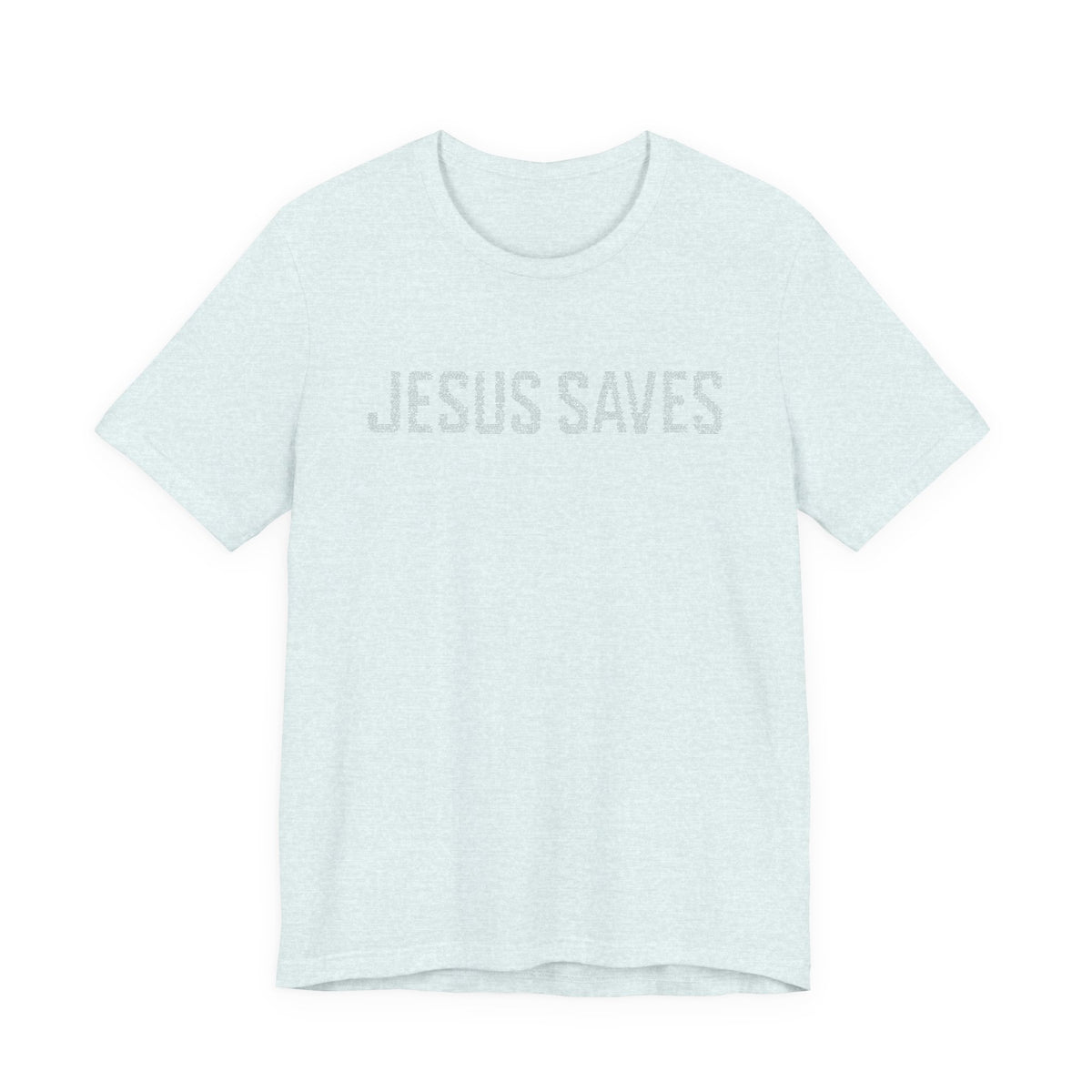 Jesus Saves written in scripture — Minimal Faith T-Shirt