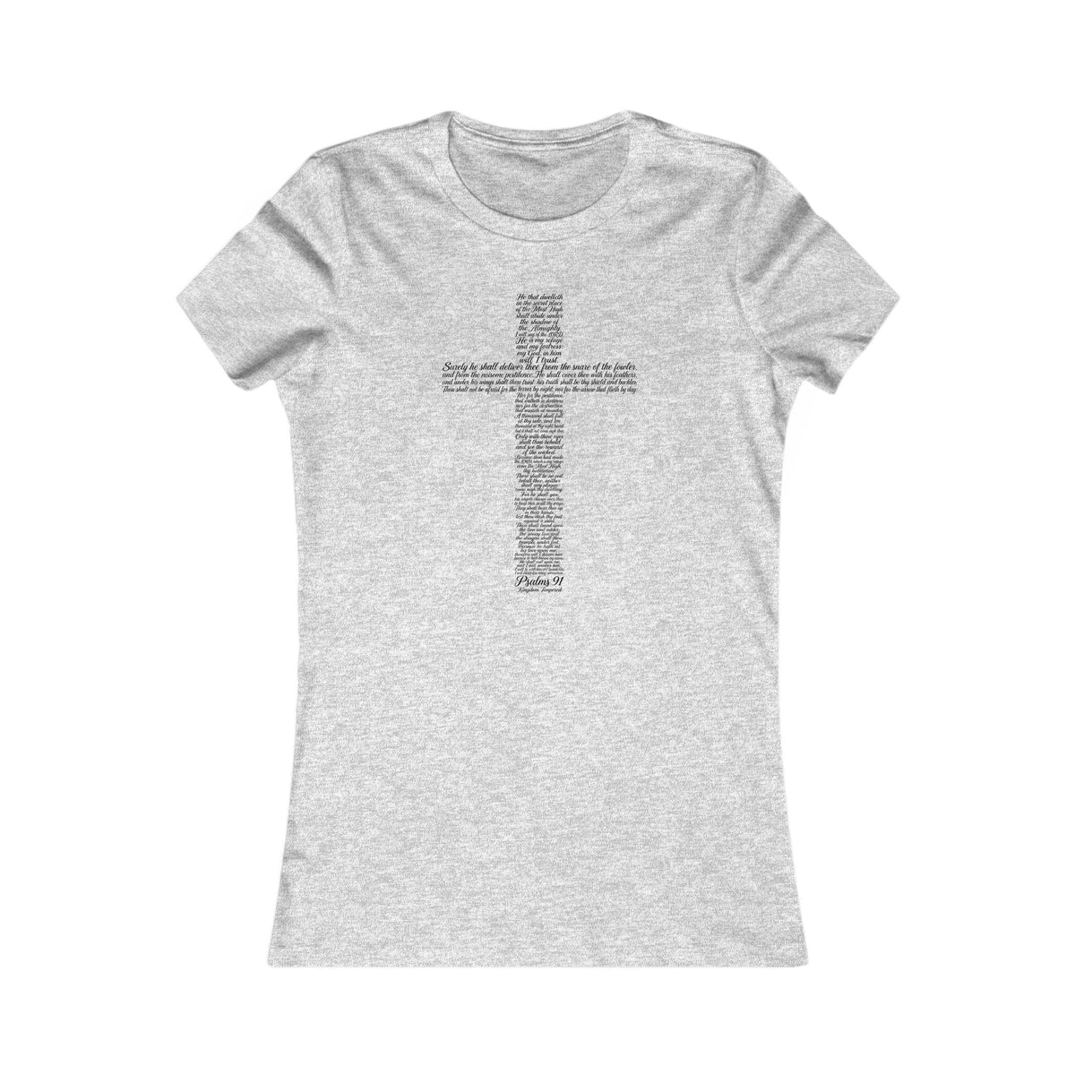 Women’s Faith Tee — Cross Scripture Text Holy Bible Christian Shirt