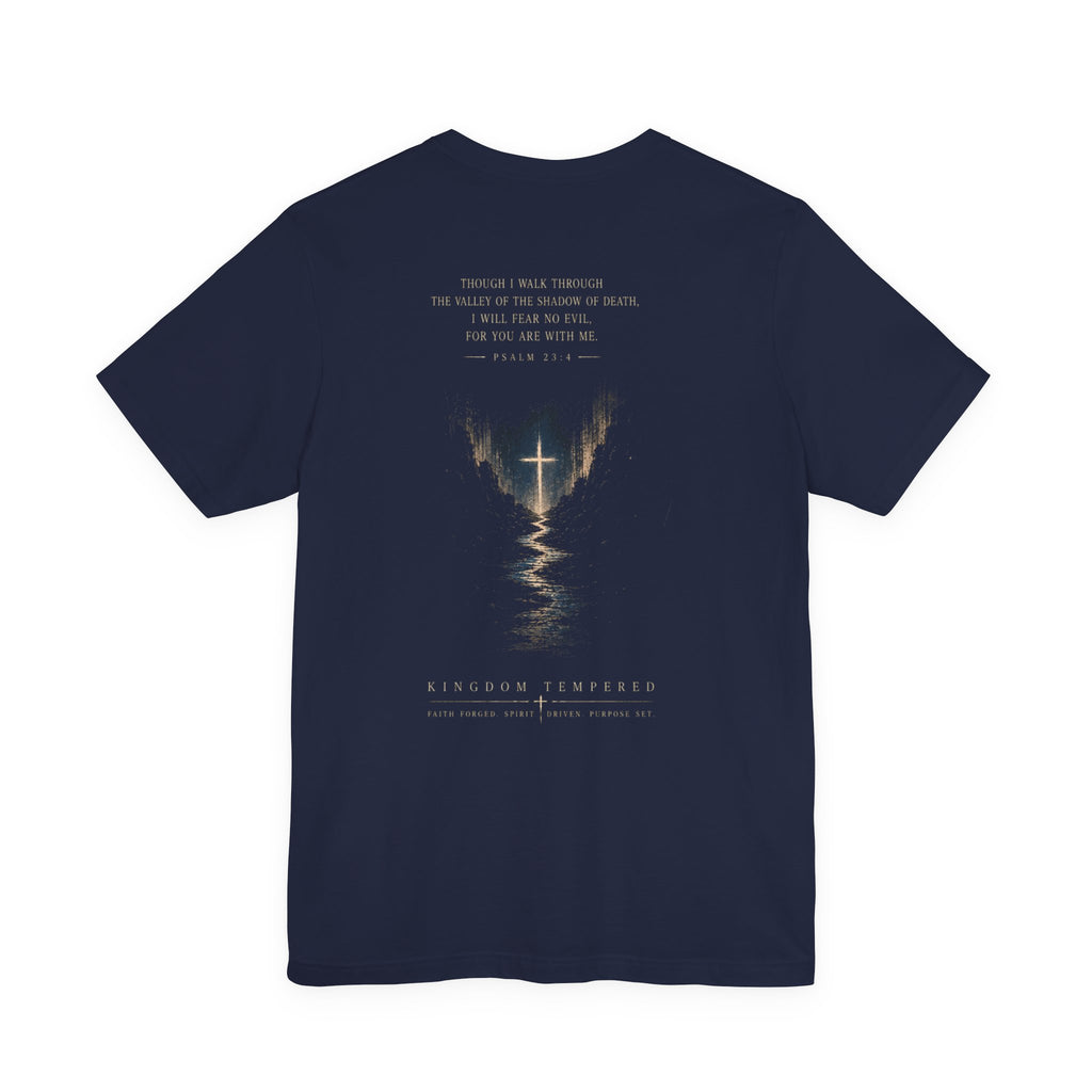 Christian Cross Reflection Tee — 'I Will Be With You' Inspirational T-Shirt