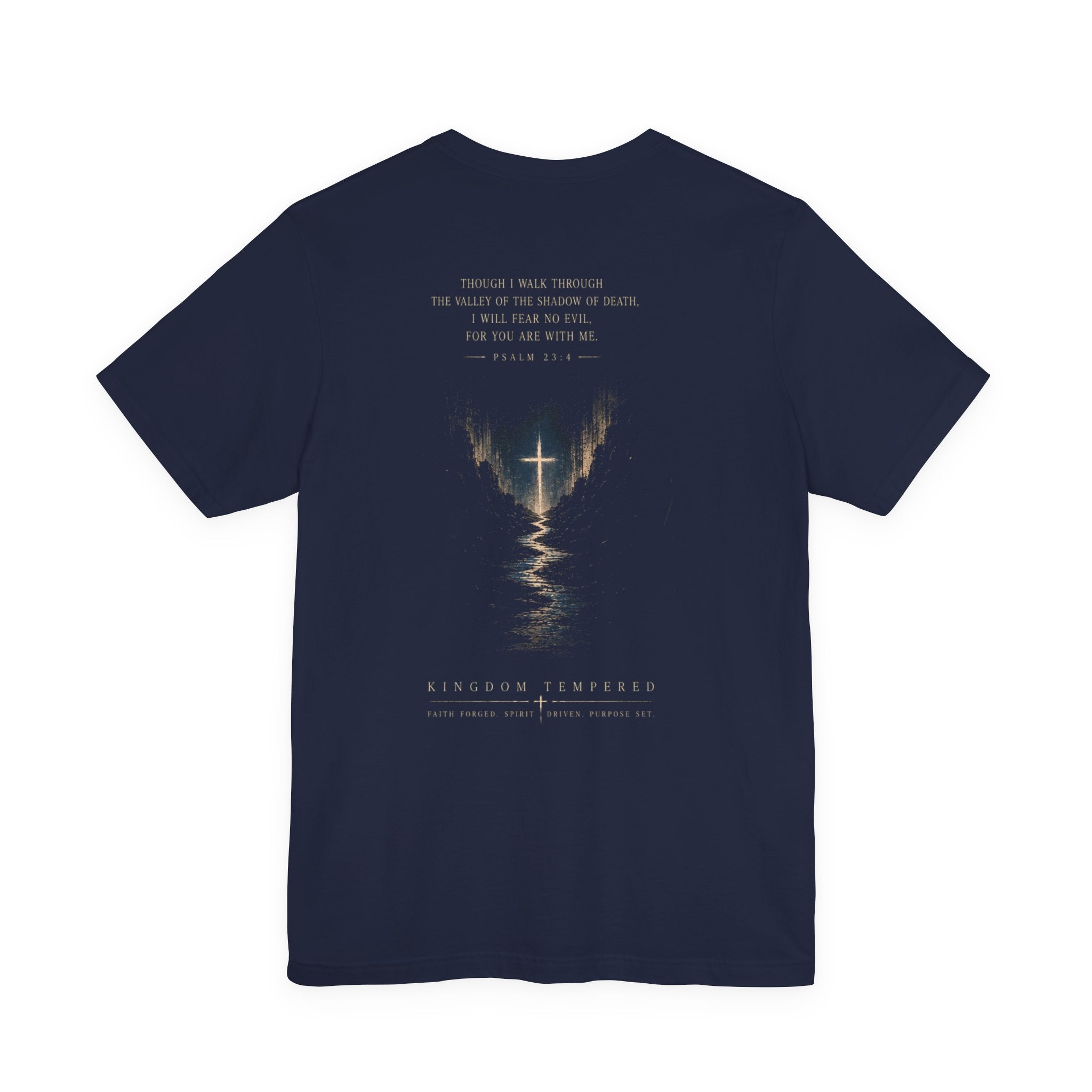 Christian Cross Reflection Tee — 'I Will Be With You' Inspirational T-Shirt