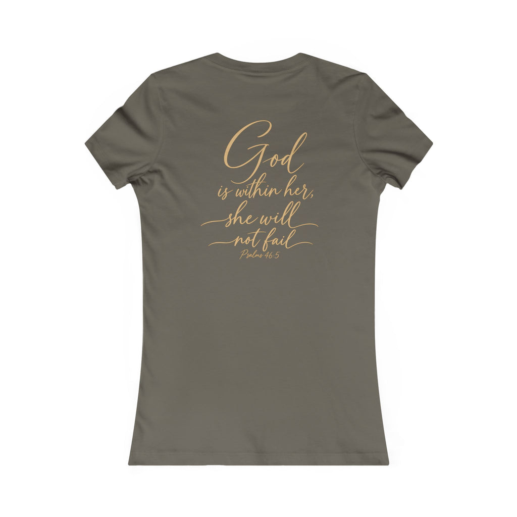 Women's Tee — 'She Shall Not Be Moved' Inspirational Christian Graphic