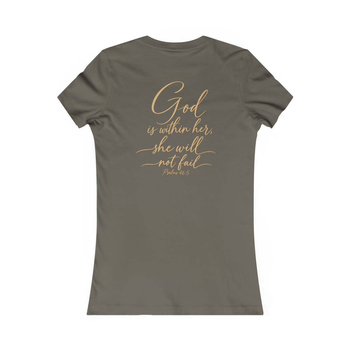 Women's Tee — 'She Shall Not Be Moved' Inspirational Christian Graphic