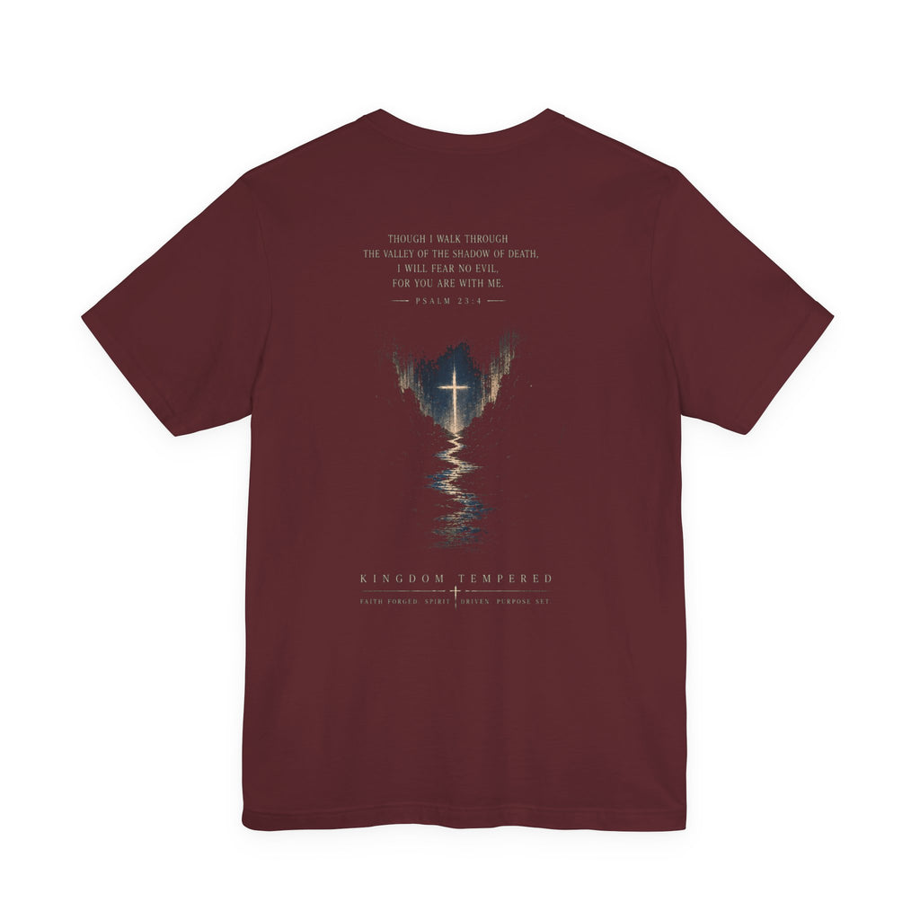 Christian Cross Reflection Tee — 'I Will Be With You' Inspirational T-Shirt
