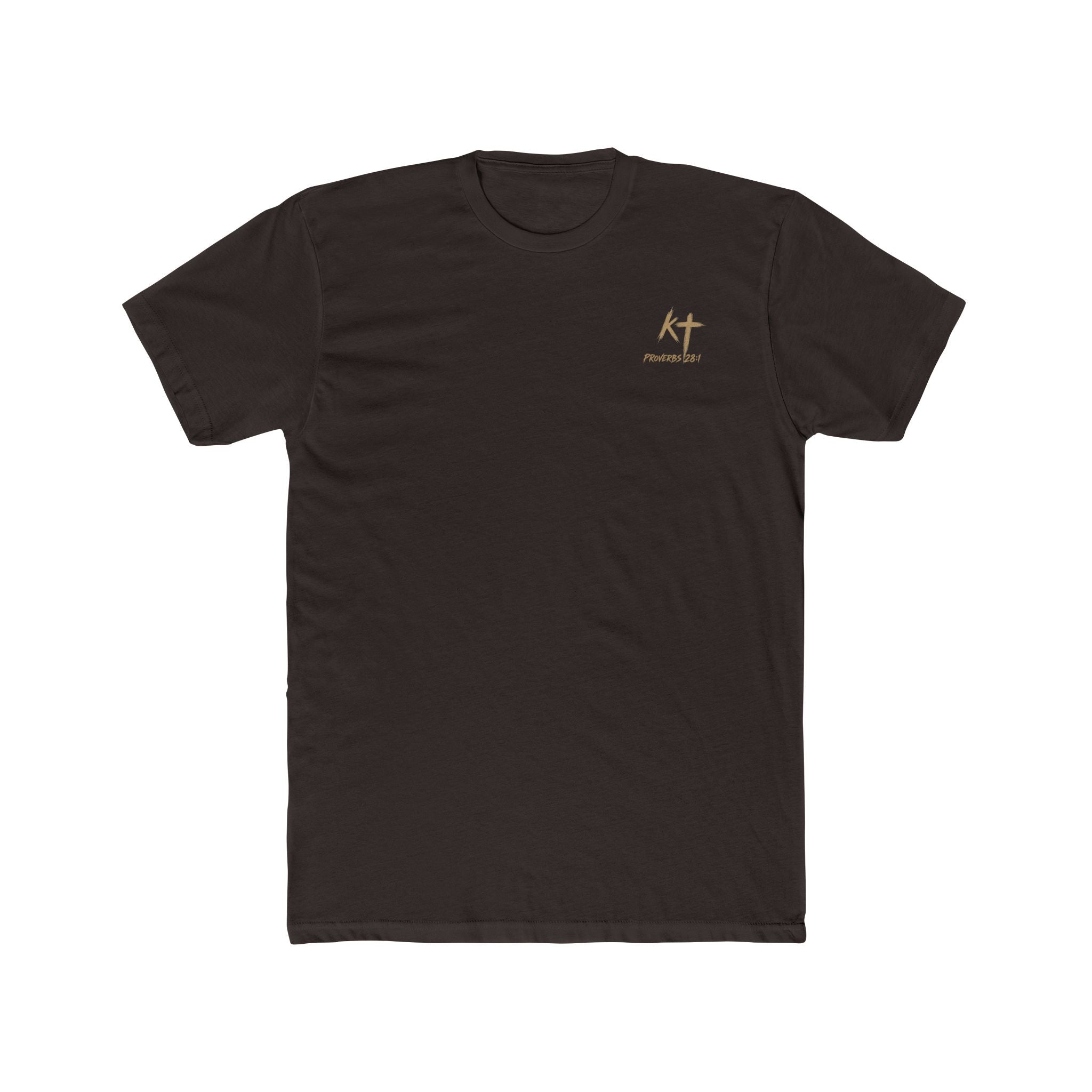 Lion Graphic Tee — "Bold as a Lion" Inspirational Christian Tee (Kingdom-Tempered) — Proverbs 28:1