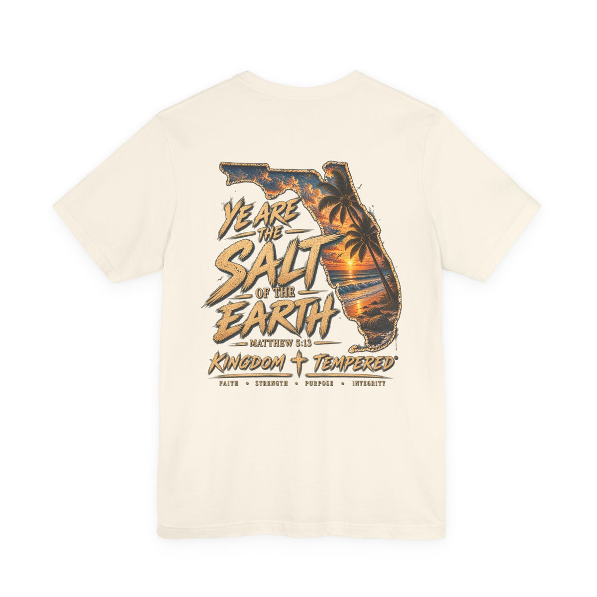 Florida Sunset 'Salt of the Earth' Tee — Matthew 5:13 Christian Beach T‑Shirt