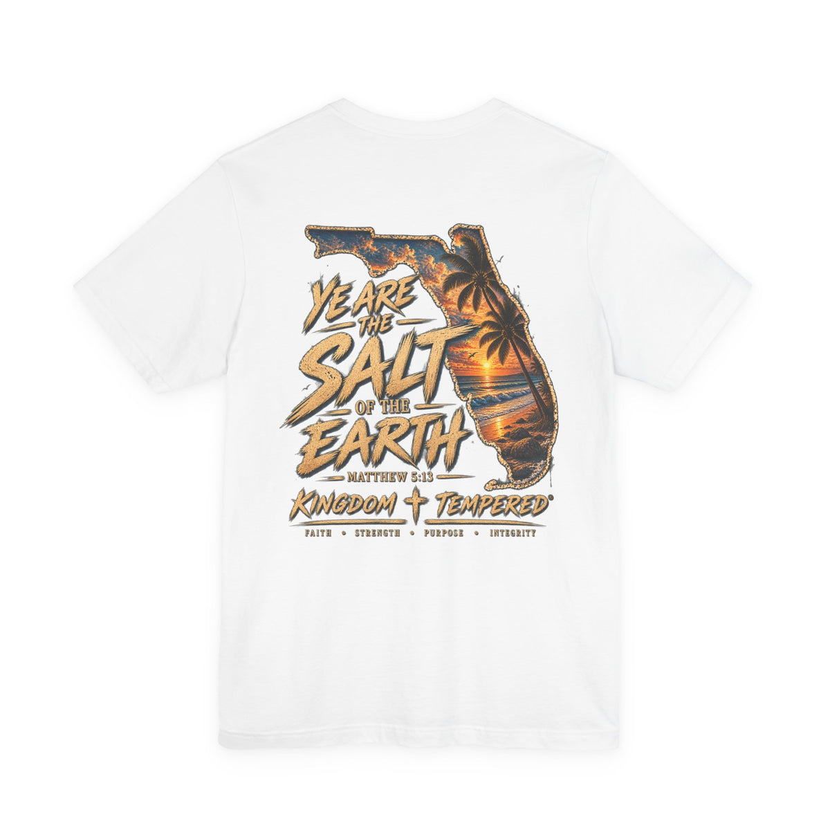 Florida Sunset 'Salt of the Earth' Tee — Matthew 5:13 Christian Beach T‑Shirt