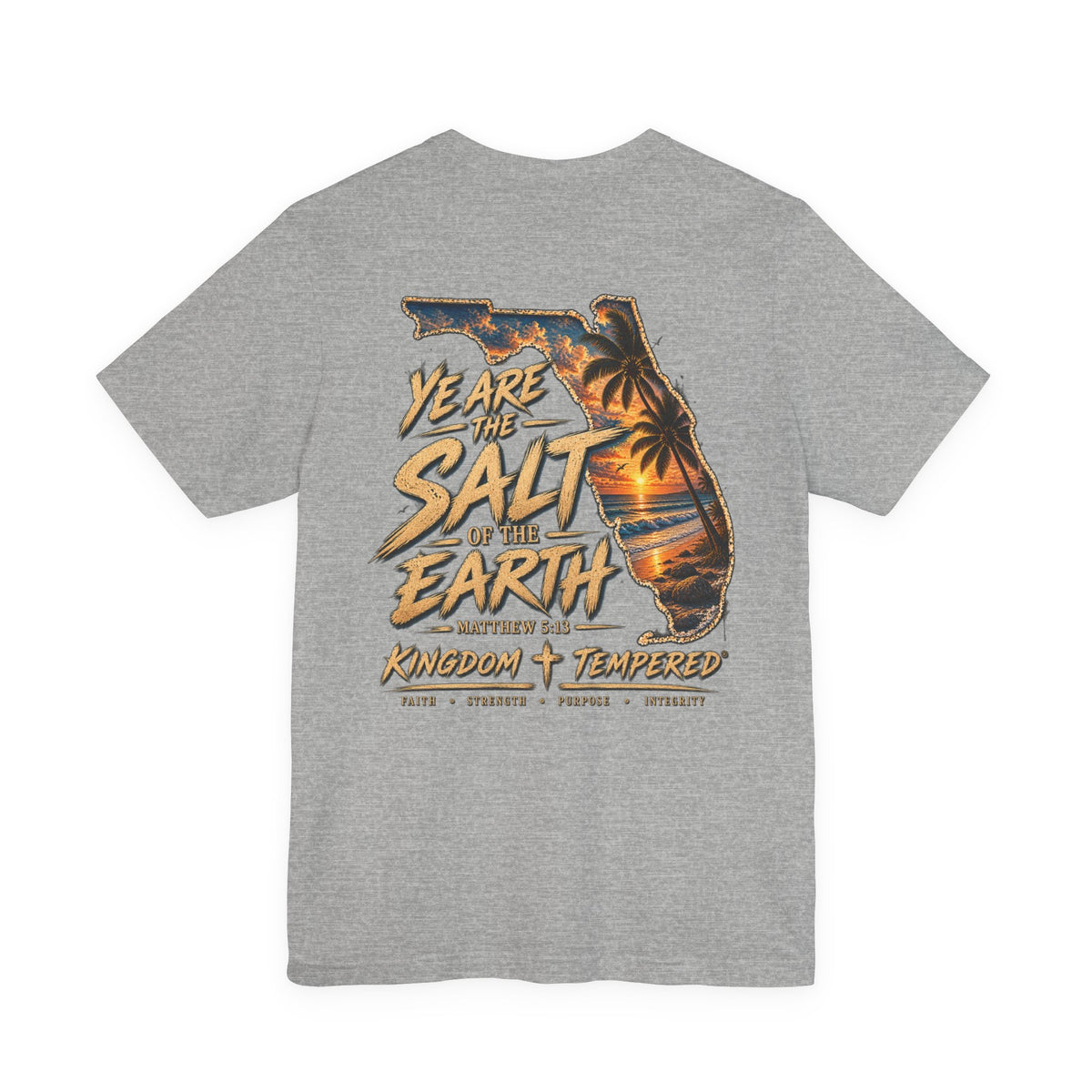 Florida Sunset 'Salt of the Earth' Tee — Matthew 5:13 Christian Beach T‑Shirt
