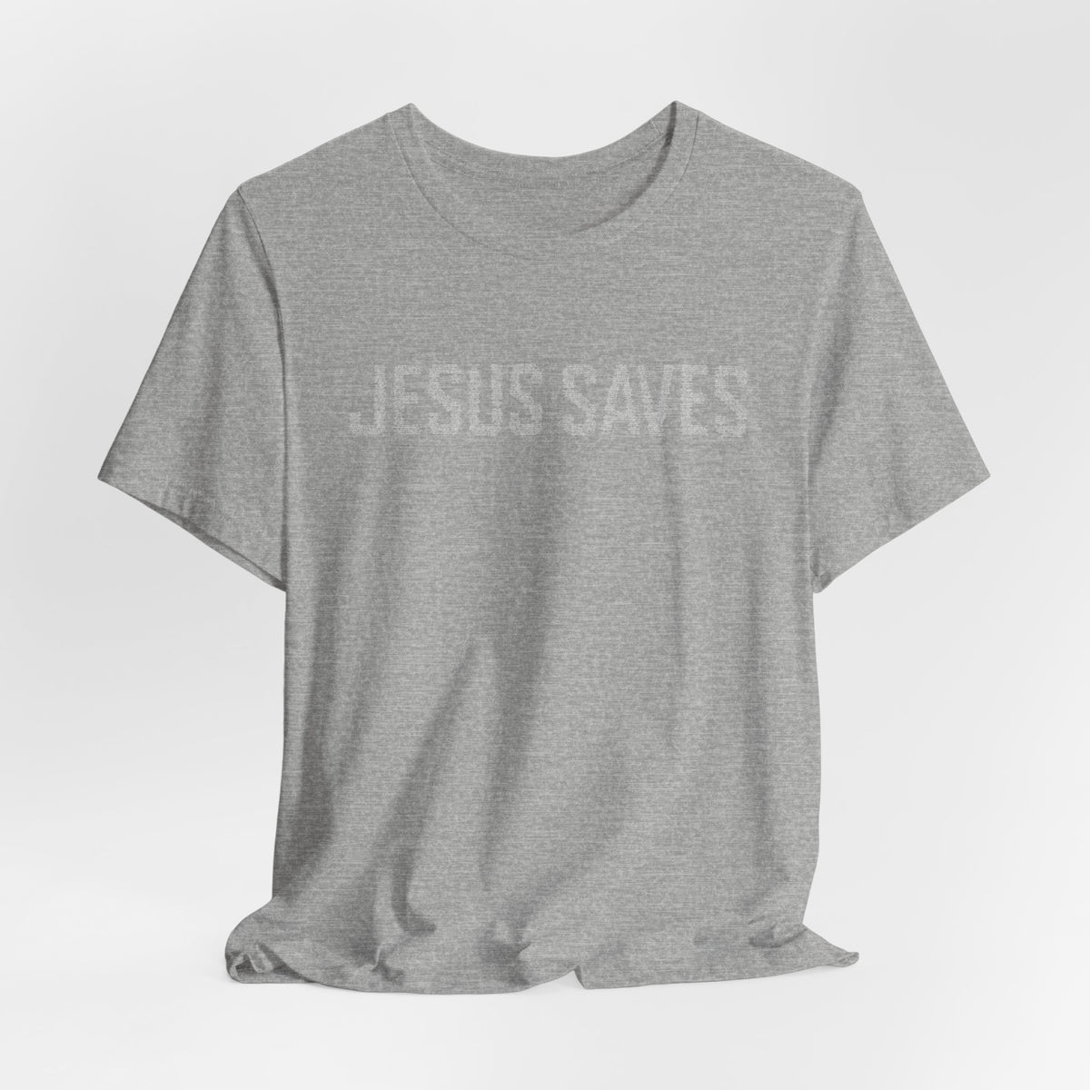 Jesus Saves written in scripture — Minimal Faith T-Shirt