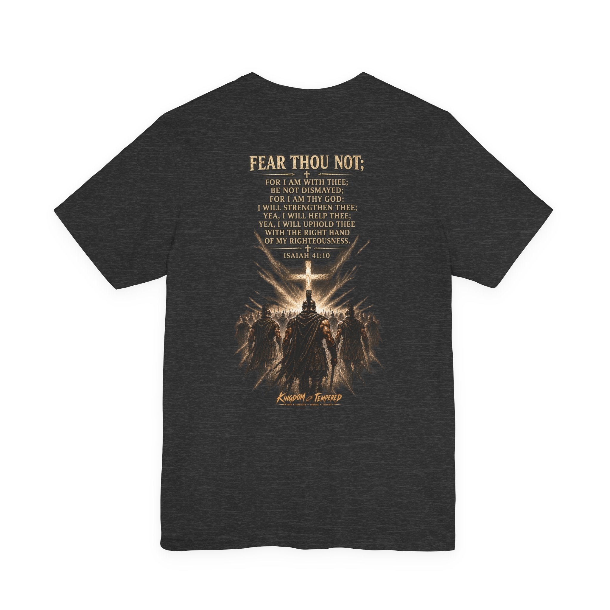 Christian Cross Tee — "Fear Thou Not" Inspirational Graphic T-Shirt