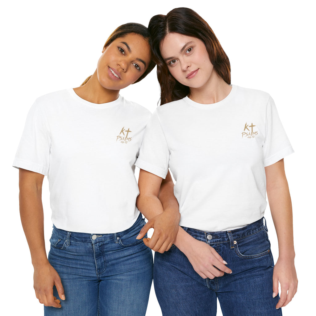 Be Still and Know Tee — Floral Christian Scripture T‑Shirt (Psalm 46:10)