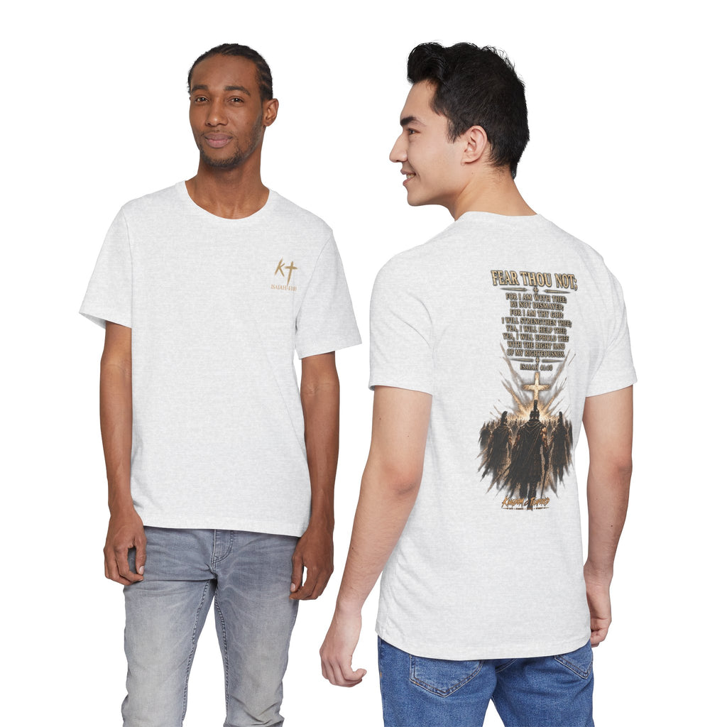Christian Cross Tee — "Fear Thou Not" Inspirational Graphic T-Shirt