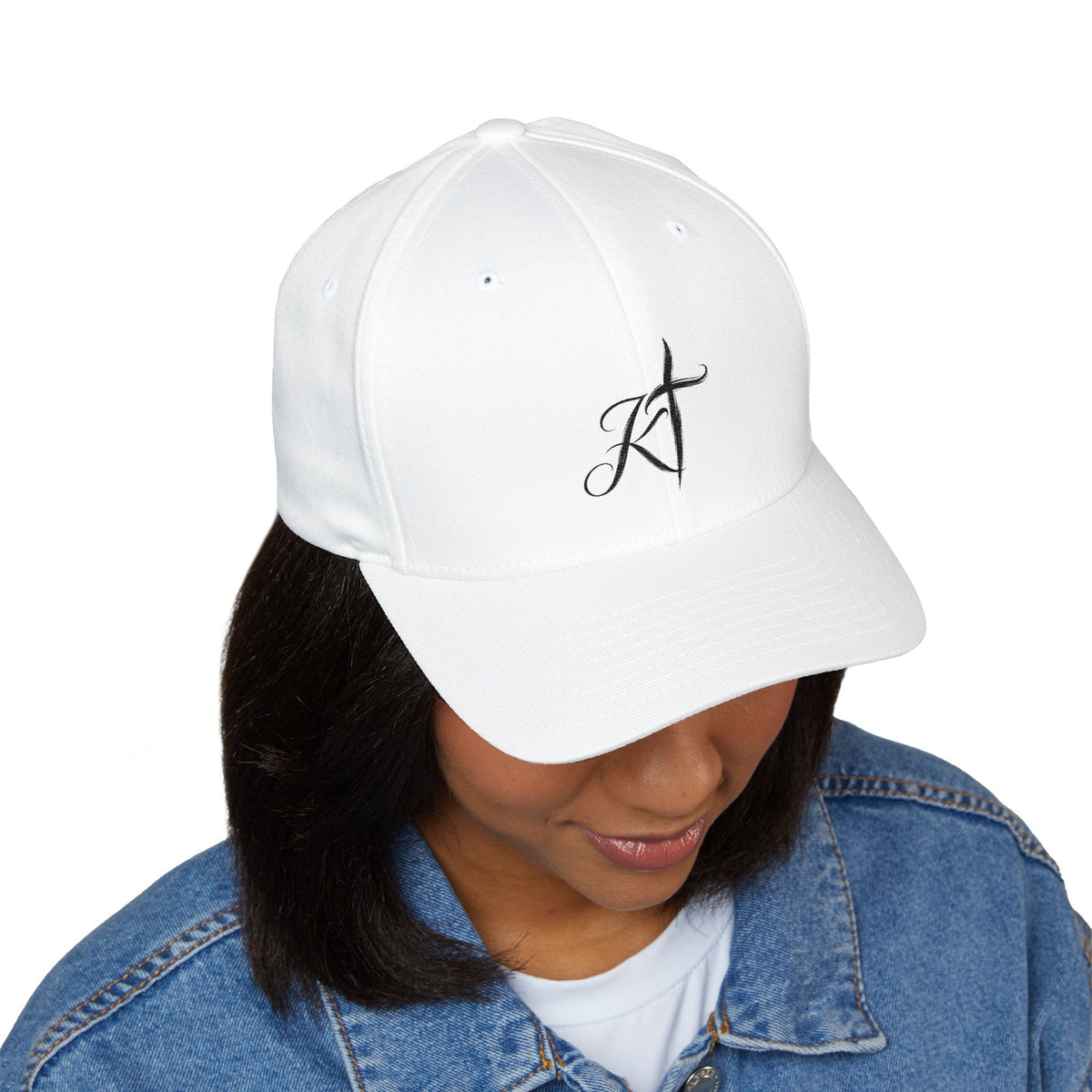 Embroidered Faith Cross Cap — 'Faith Over Fear' Closed-Back Baseball Hat