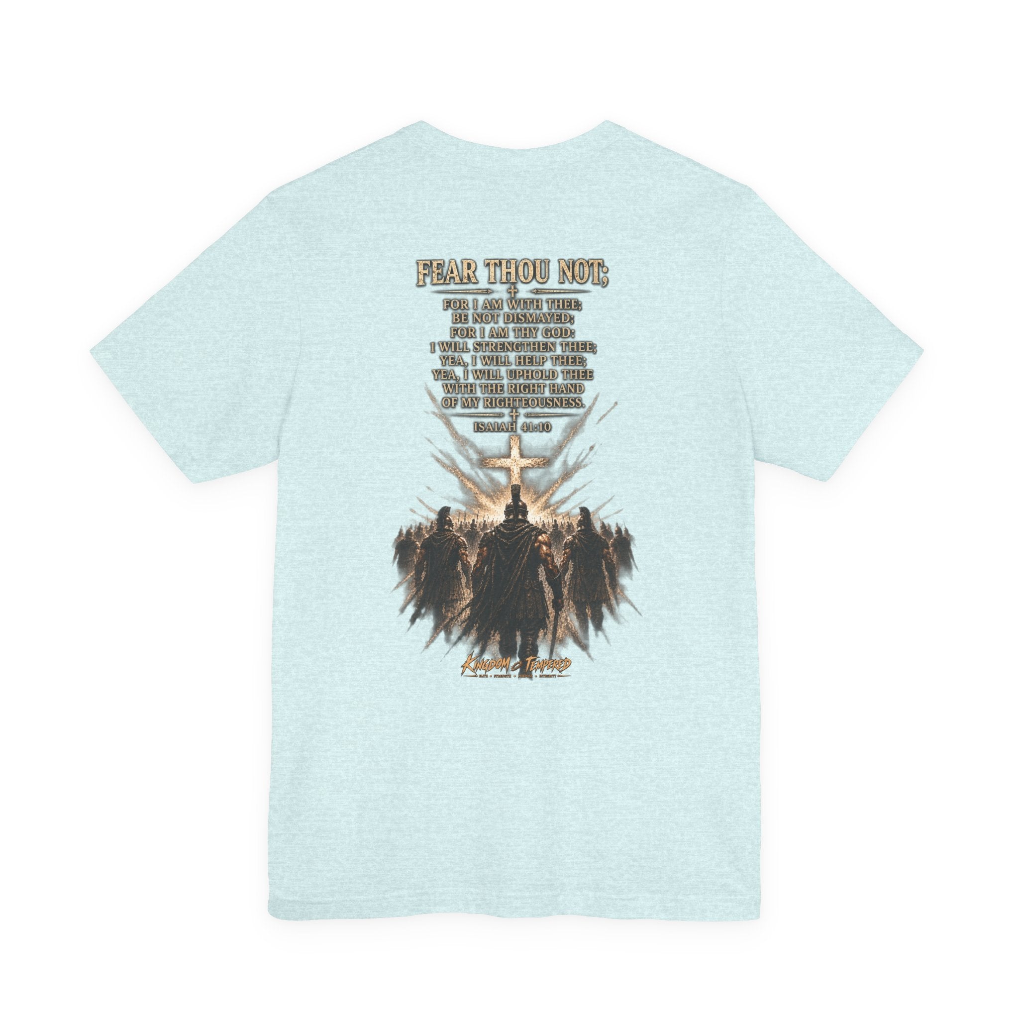 Christian Cross Tee — "Fear Thou Not" Inspirational Graphic T-Shirt